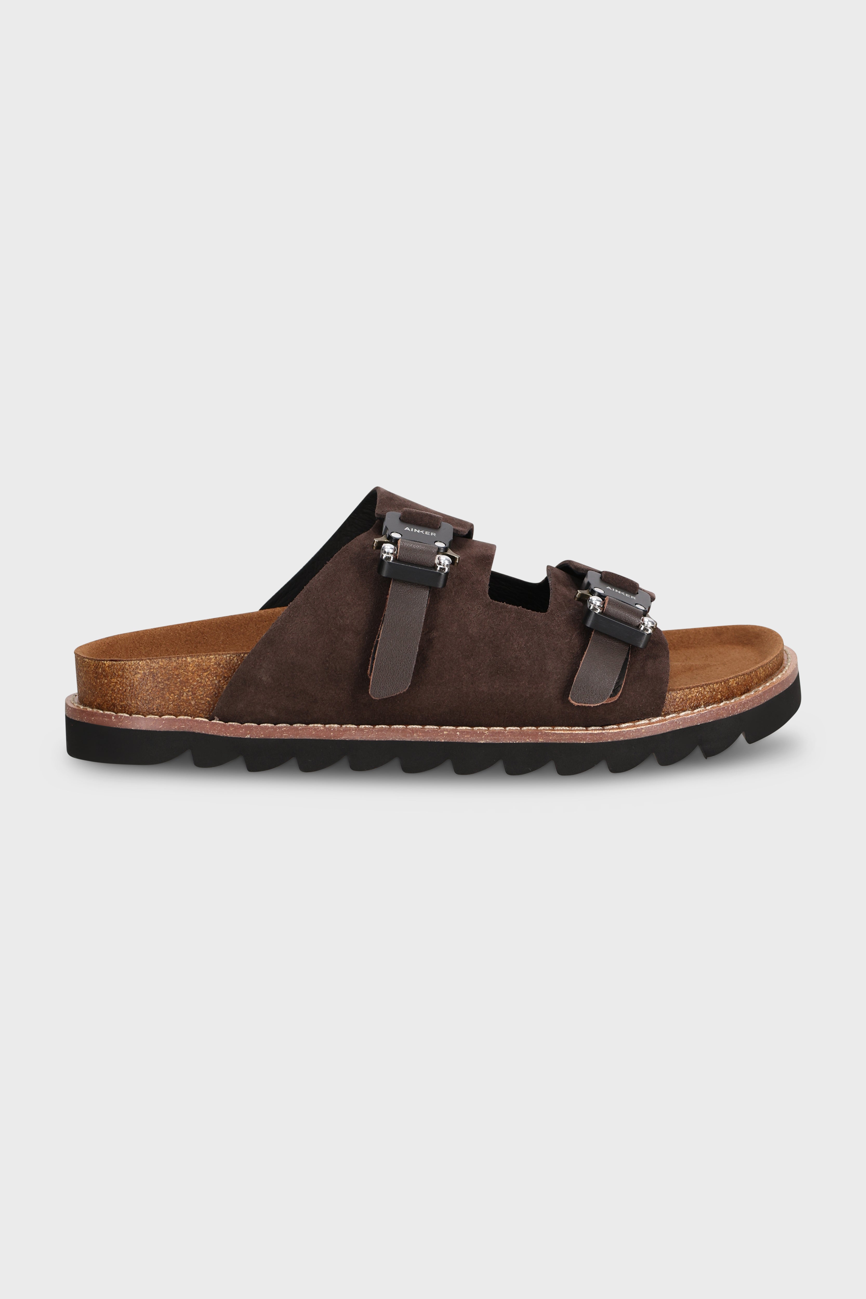 נעליים Swish Buckle Brown Suede