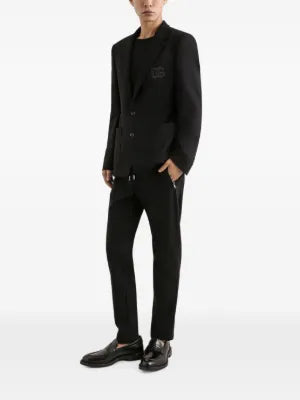 Dolce & Gabbana חולצת טי שחורה קלאסית מכותנה