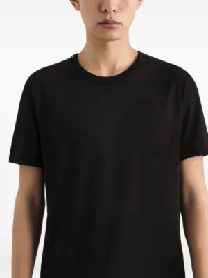 Dolce & Gabbana חולצת טי שחורה קלאסית מכותנה