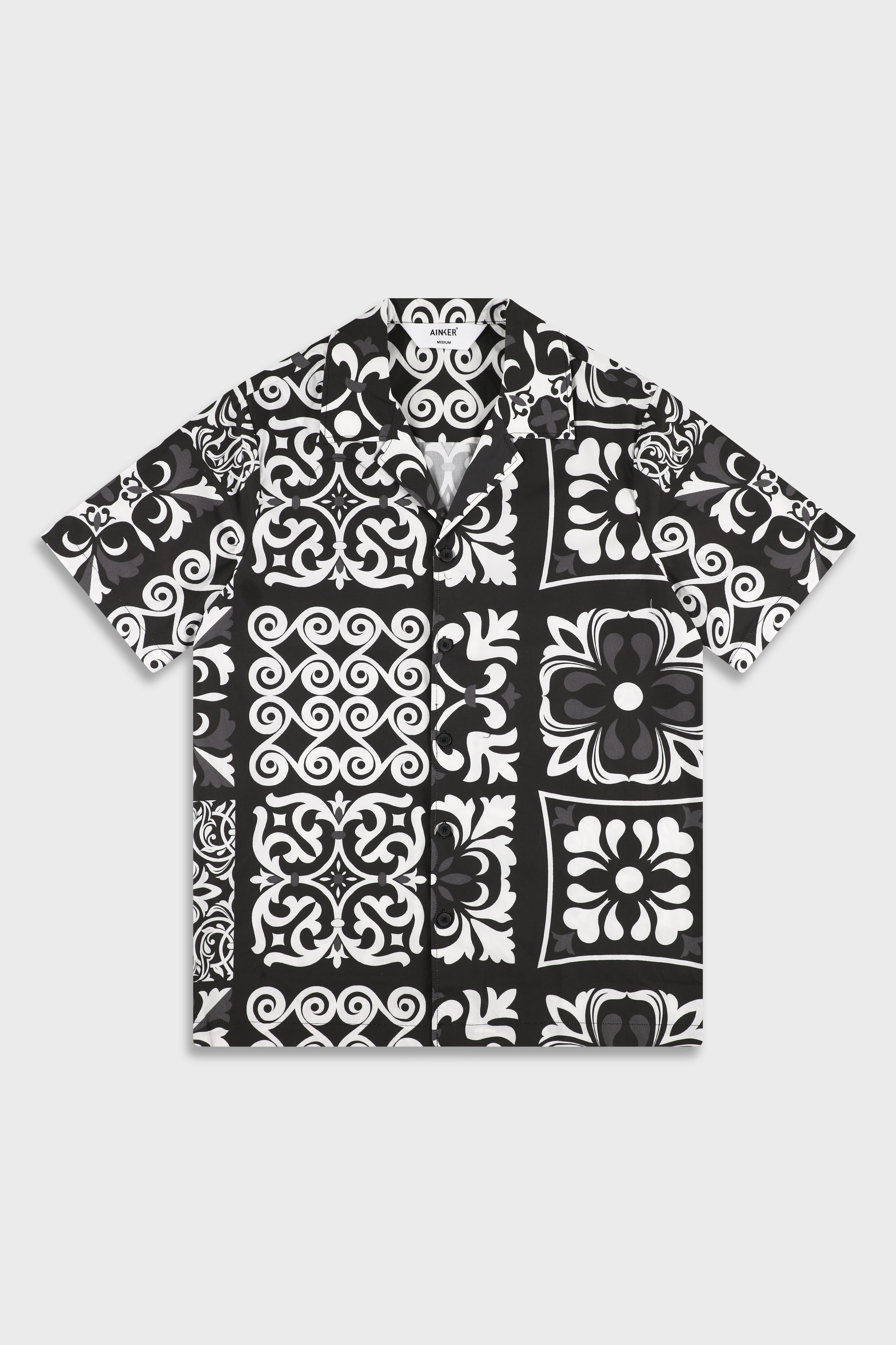 חולצה מכופתרת Cotton Poplin 840 Black