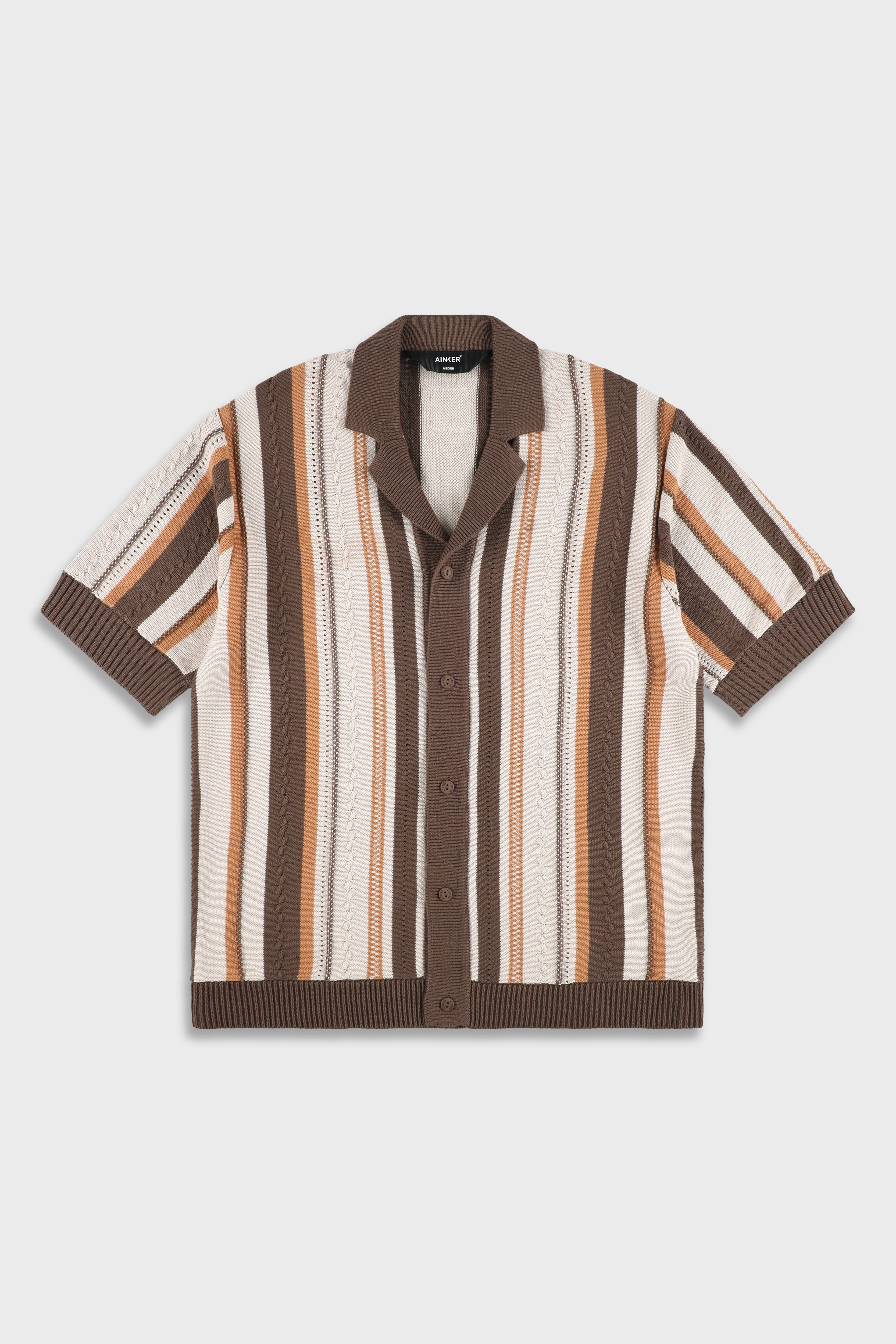 חולצה מכופתרת Brown 720