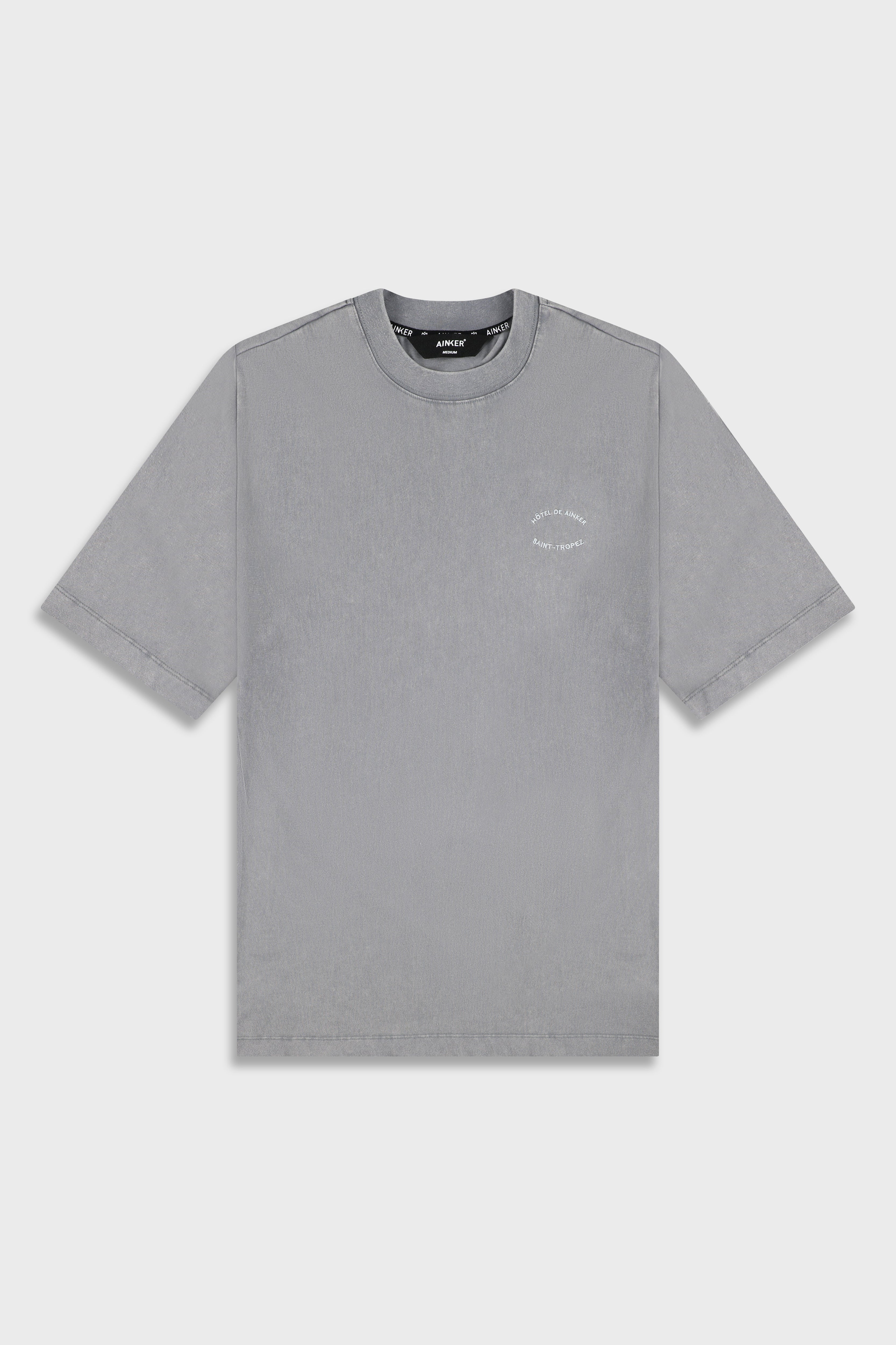 חולצה קצרה Cotton Wash 740 L.Gray