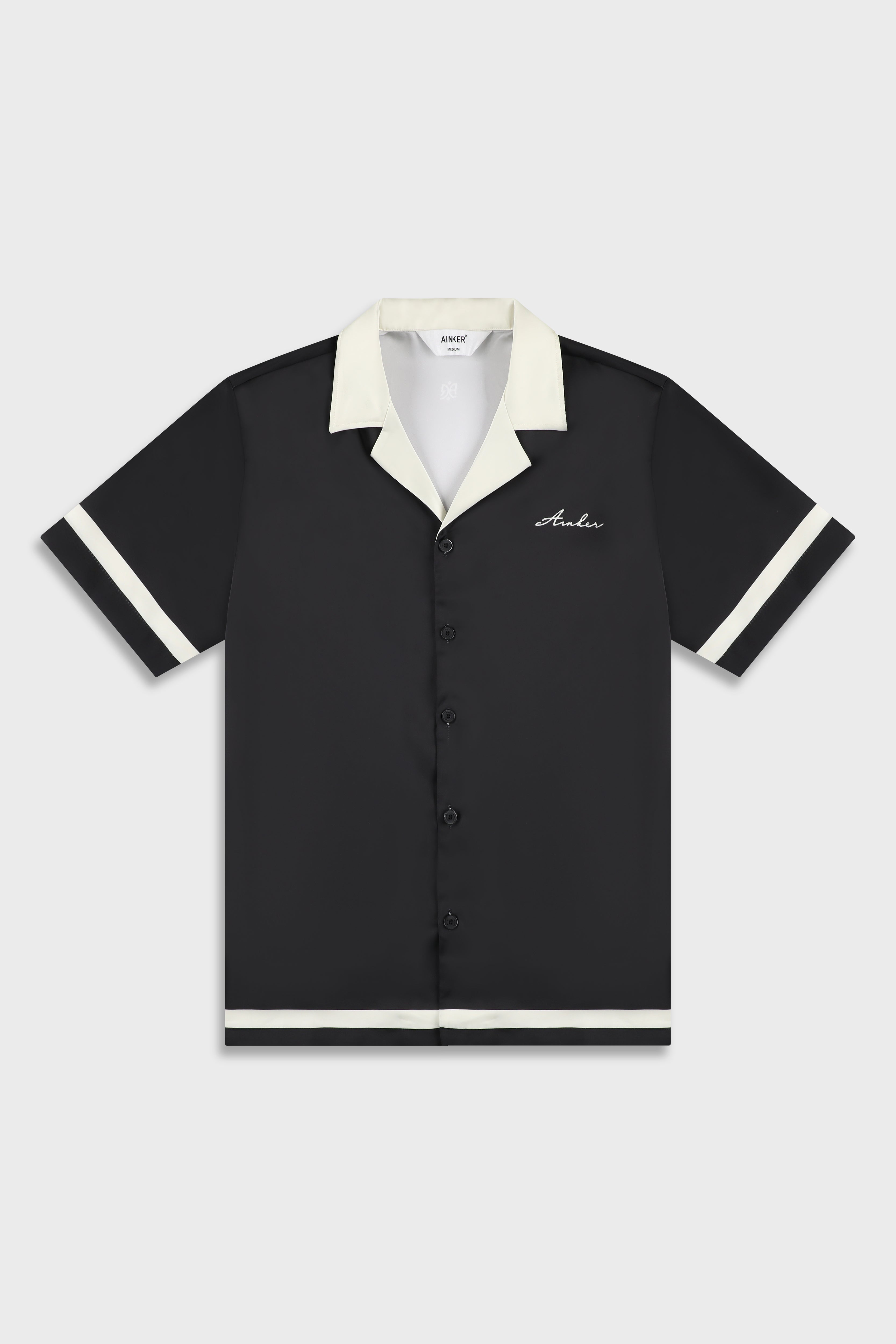 חולצה מכופתרת Satin 841 Black