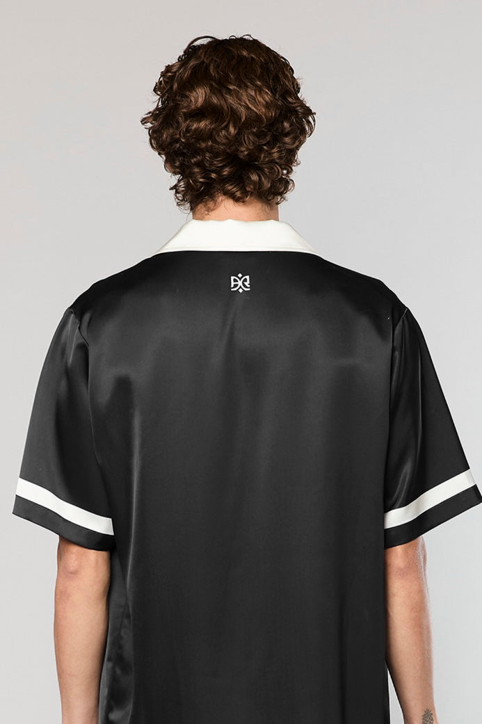חולצה מכופתרת Satin 841 Black