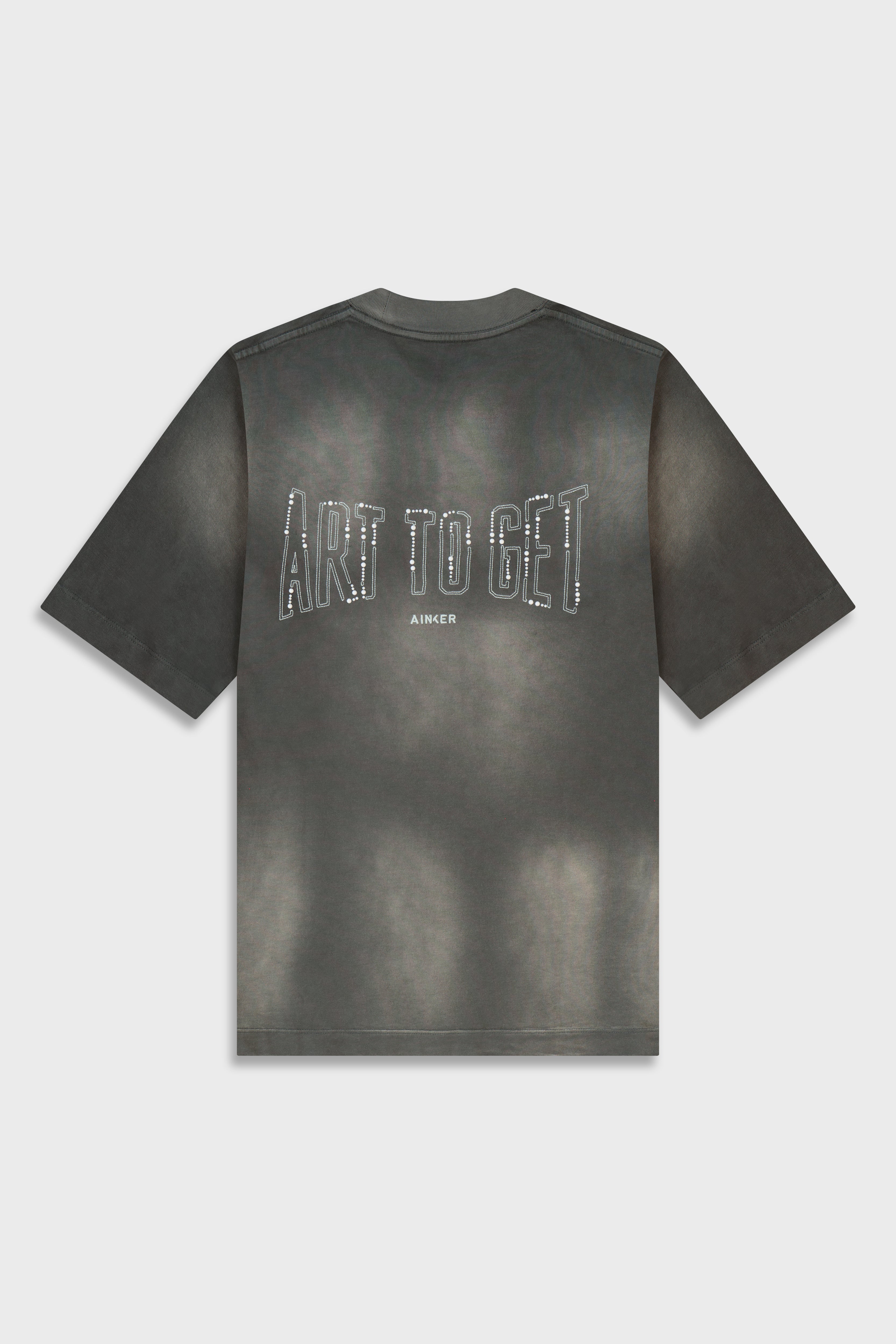 חולצת טישרט כותנה Wash 717 אפורה - Ainker