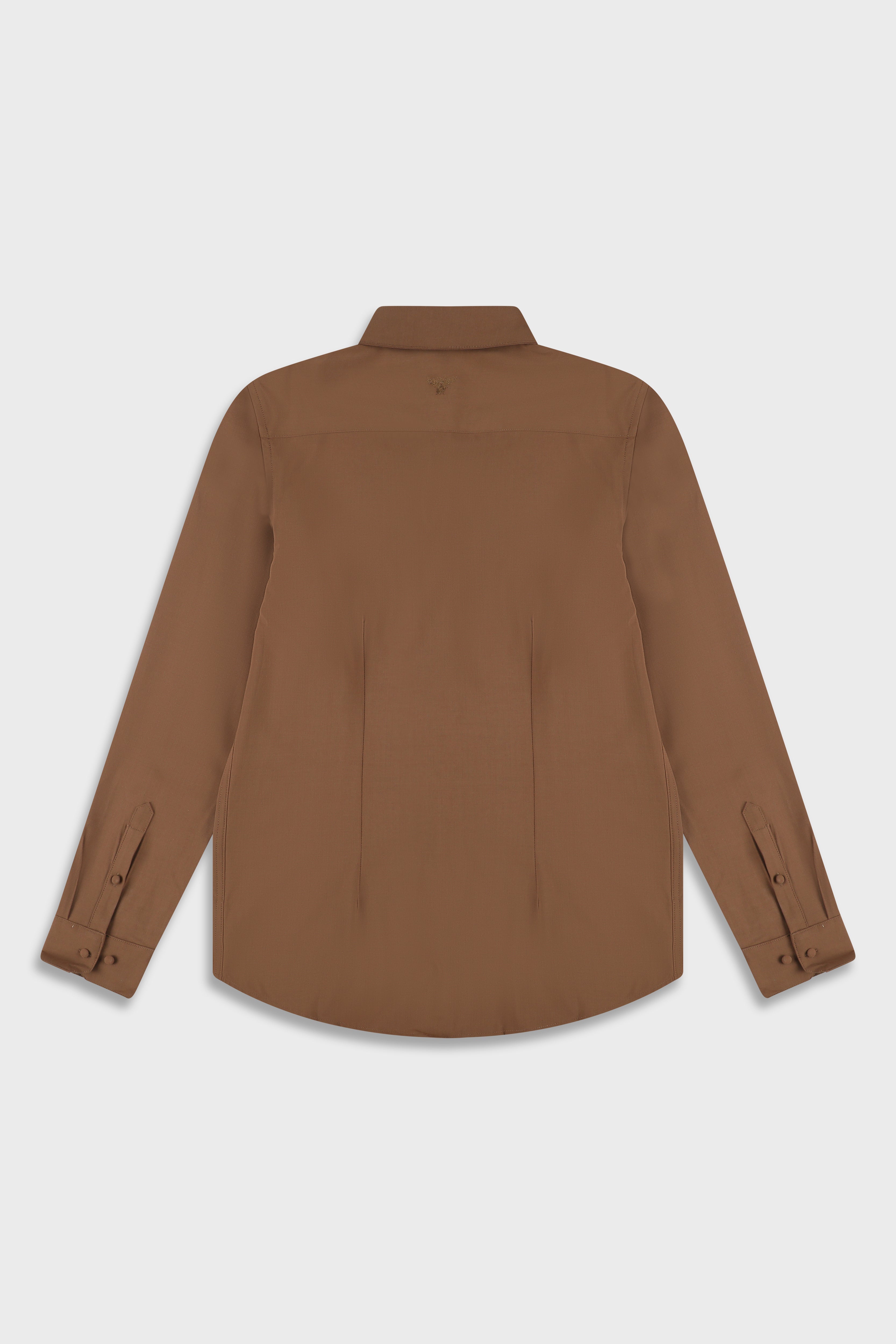 חולצה מכופתרת Wool Blend Mocha 779 Button