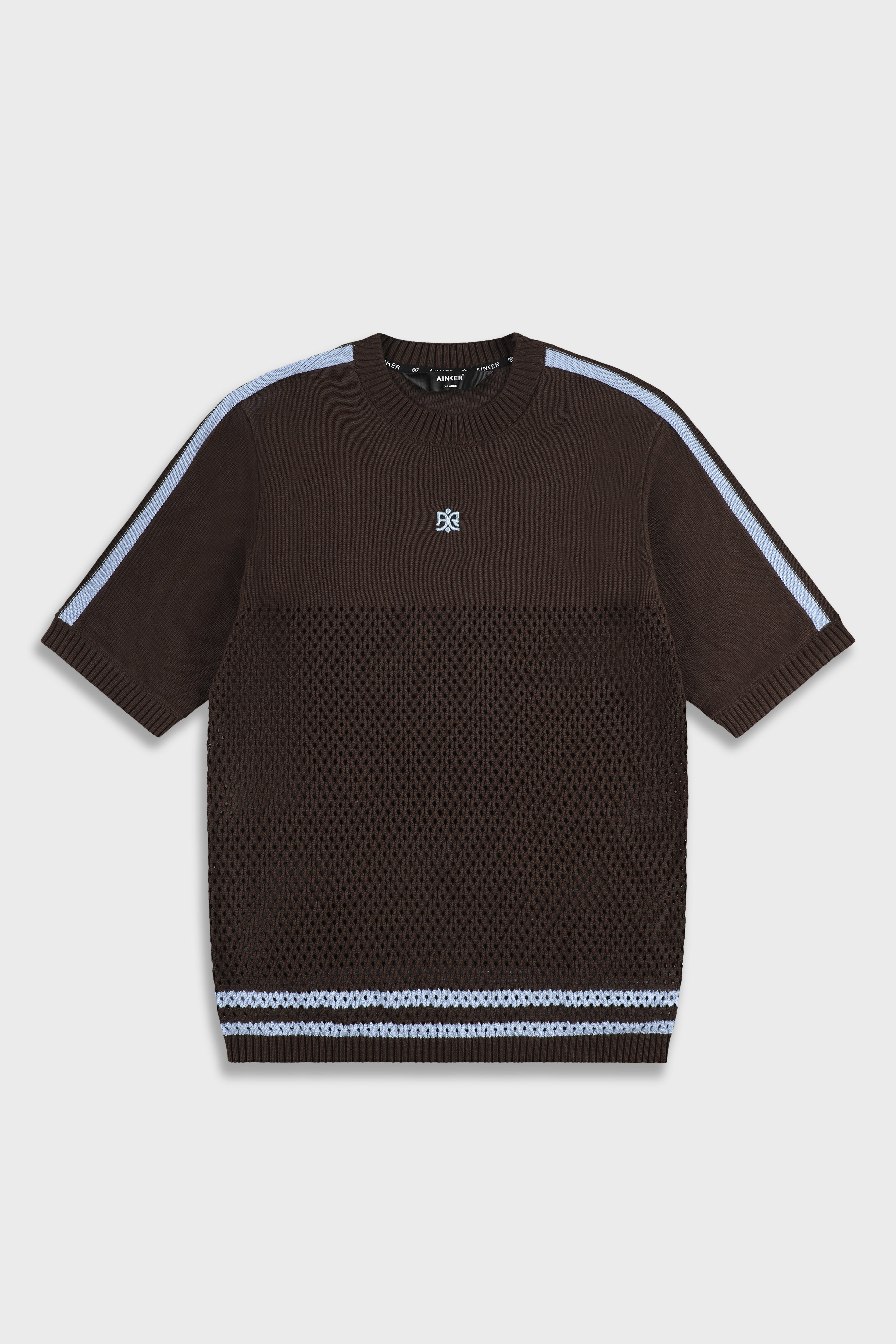 חולצה קצרה Brown Mesh 804
