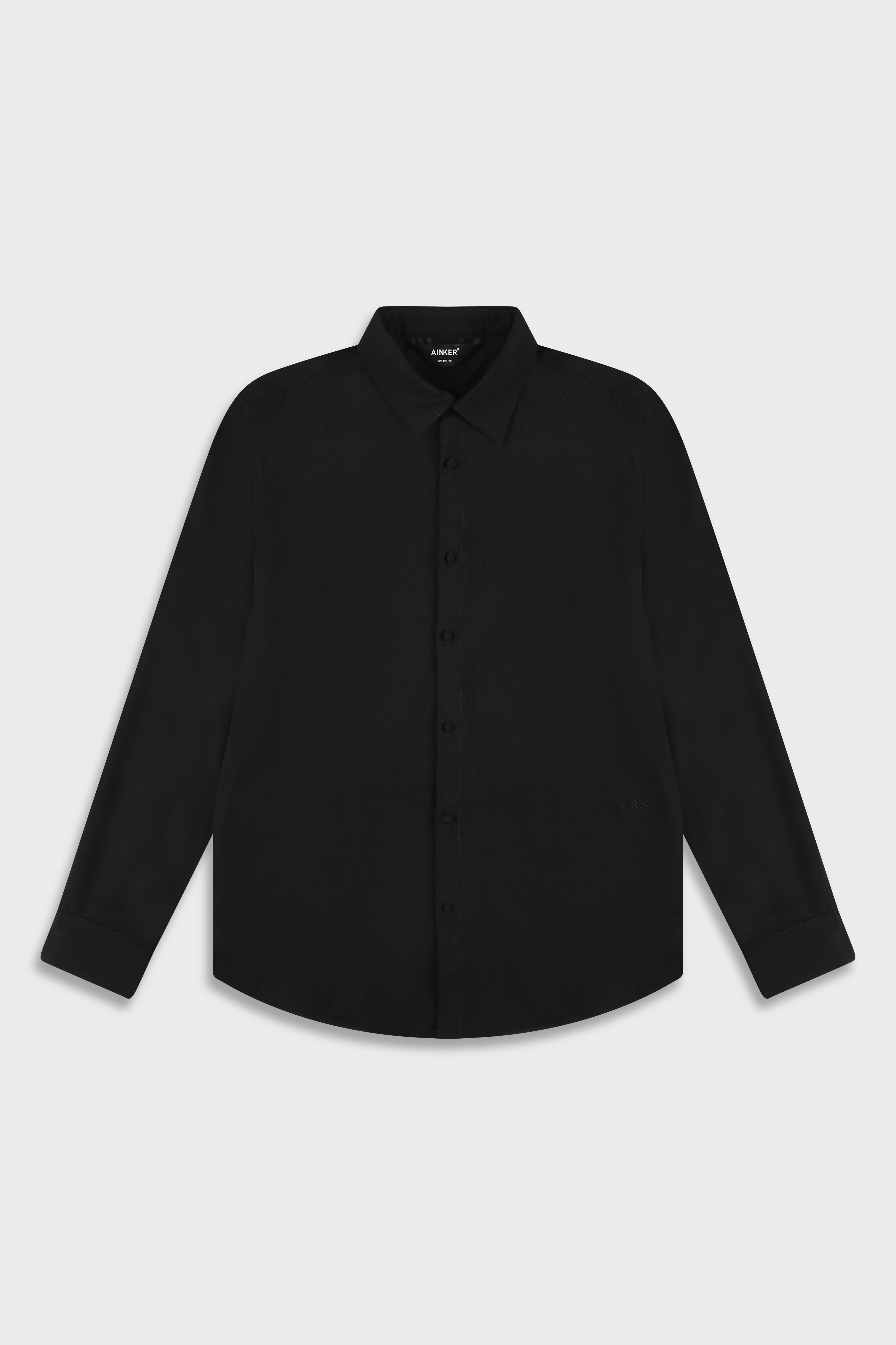 חולצה מכופתרת Wool Blend Black 779 Button