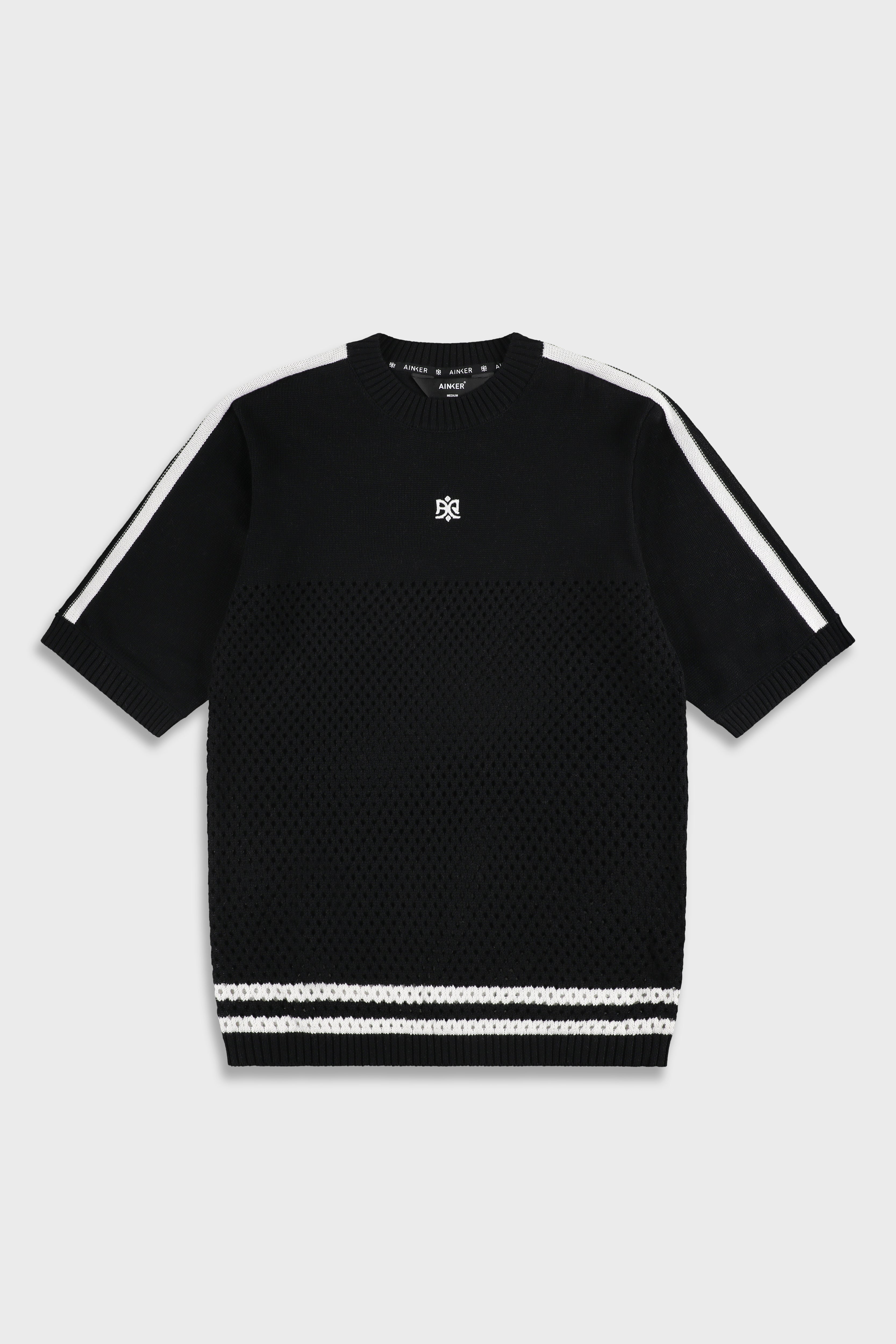 חולצה קצרה Black Mesh 804