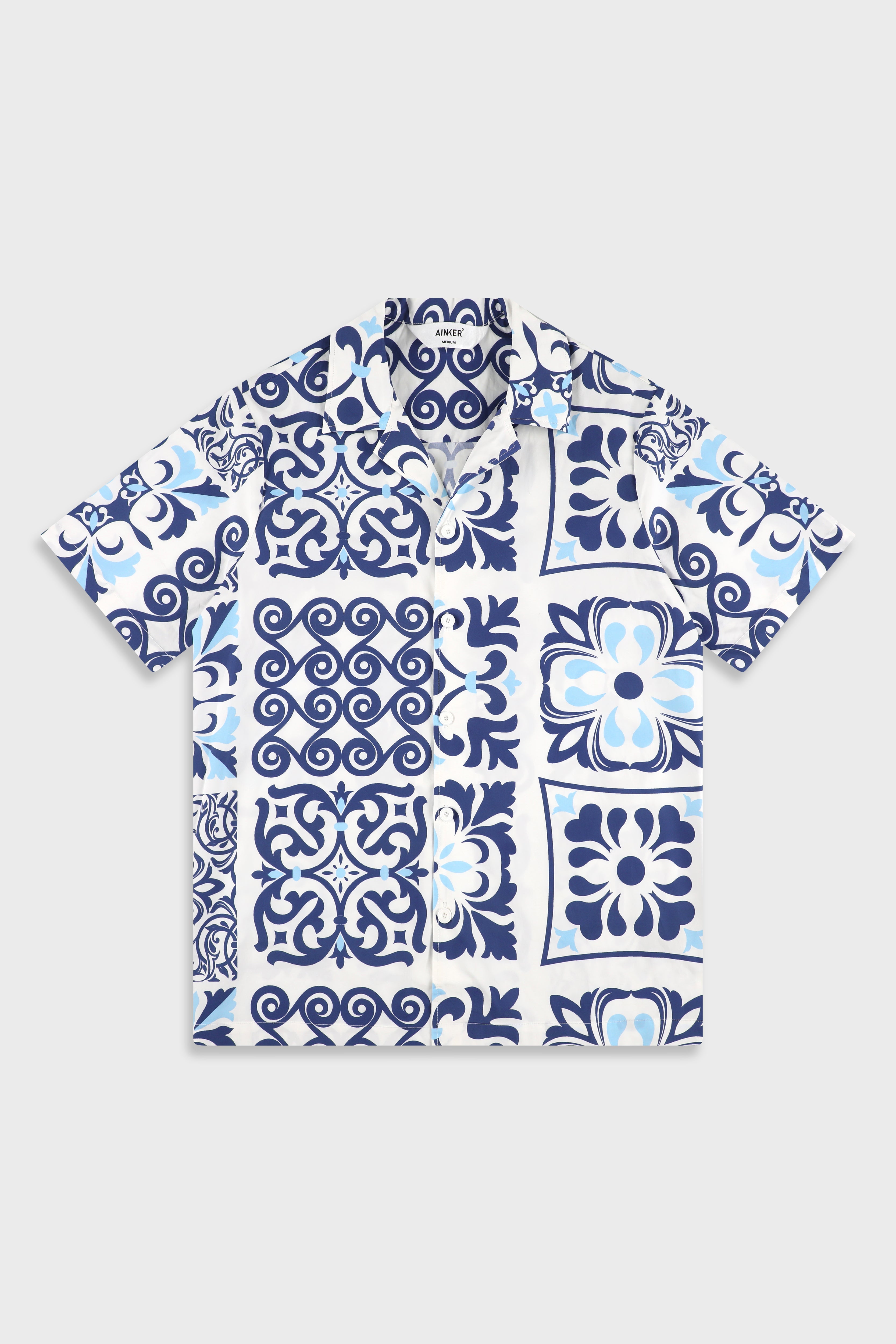 חולצה מכופתרת Cotton Poplin 840 Blue