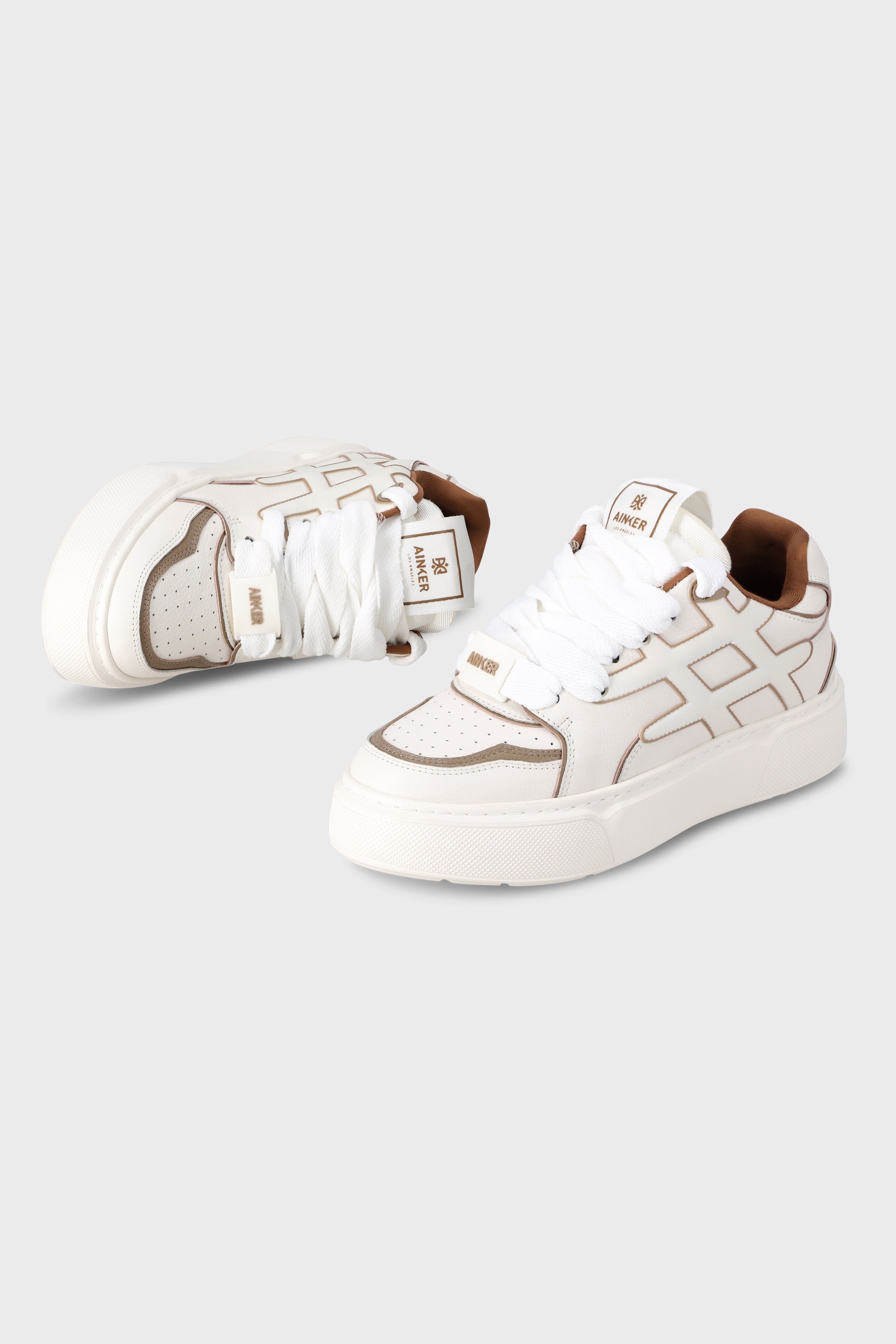 סניקרס Backdoor Leather White Mocha