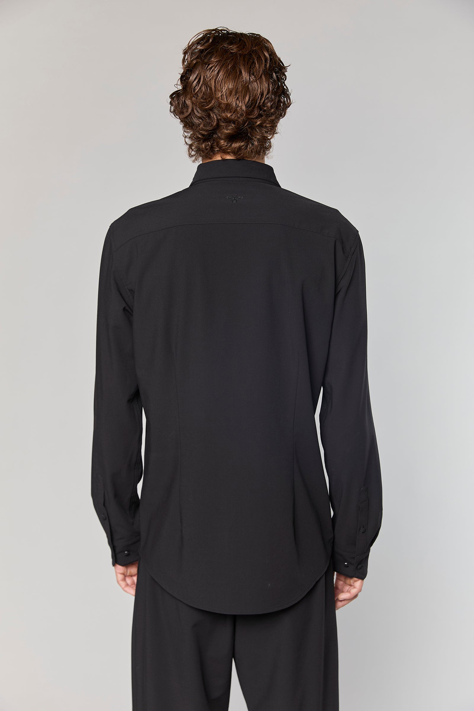 חולצה מכופתרת Wool Blend Black 779 Button