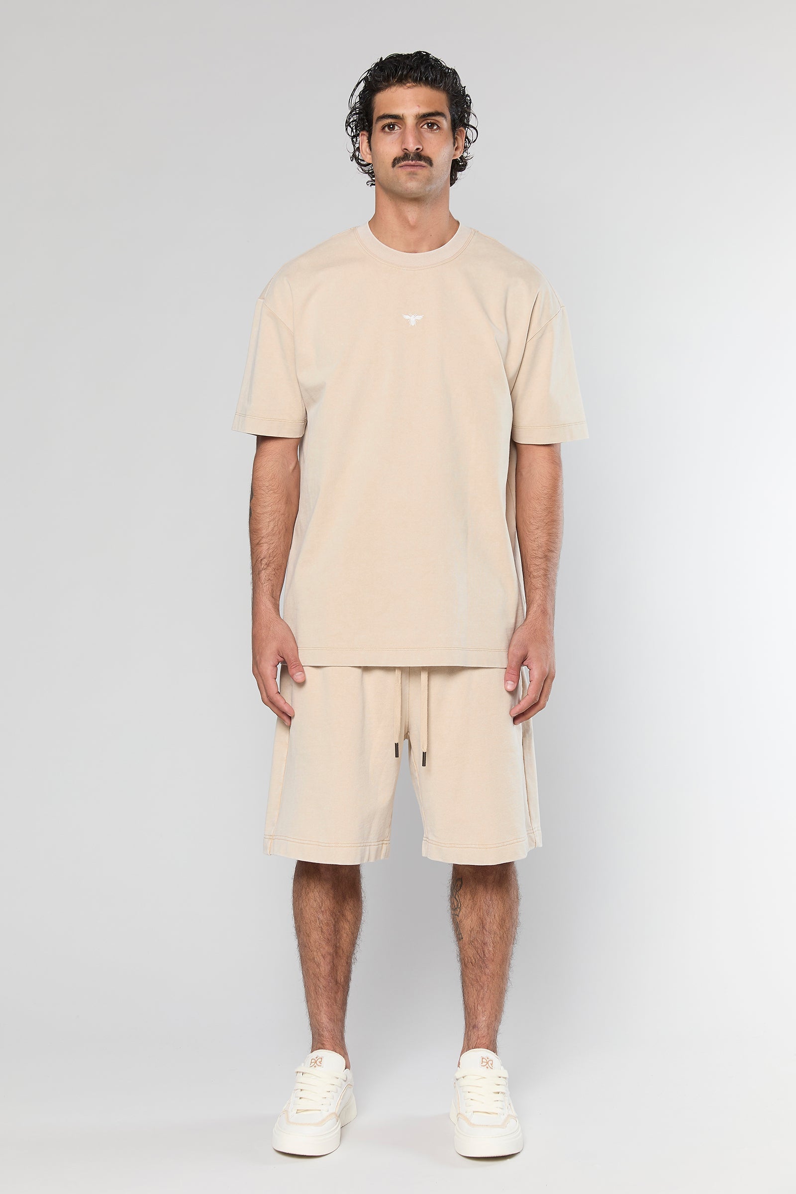 חולצה קצרה Cotton Wash 856 Beige