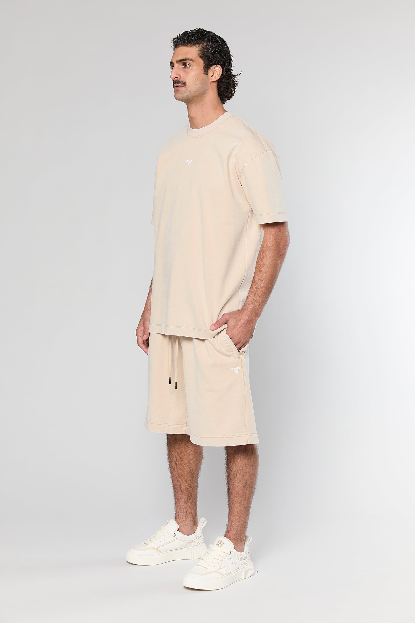 מכנס קצר 856 Beige Wash