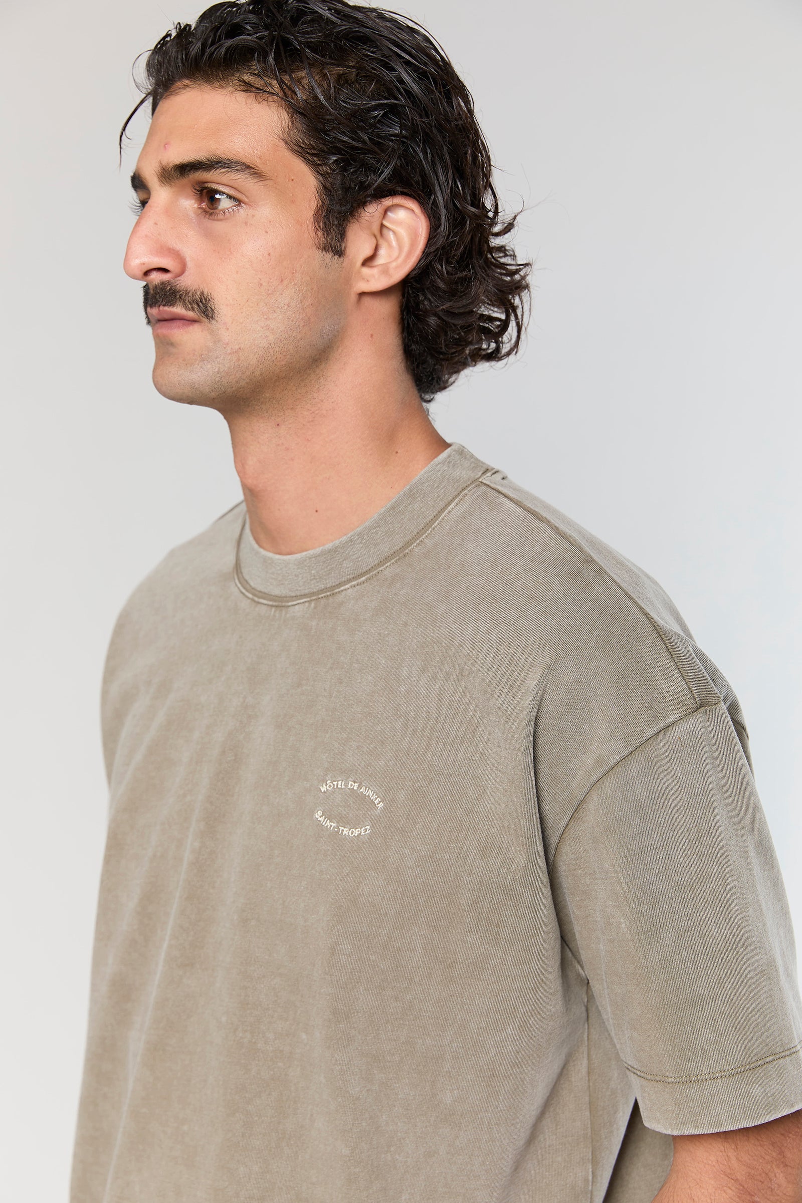 חולצה קצרה Cotton Wash 740 Mocha