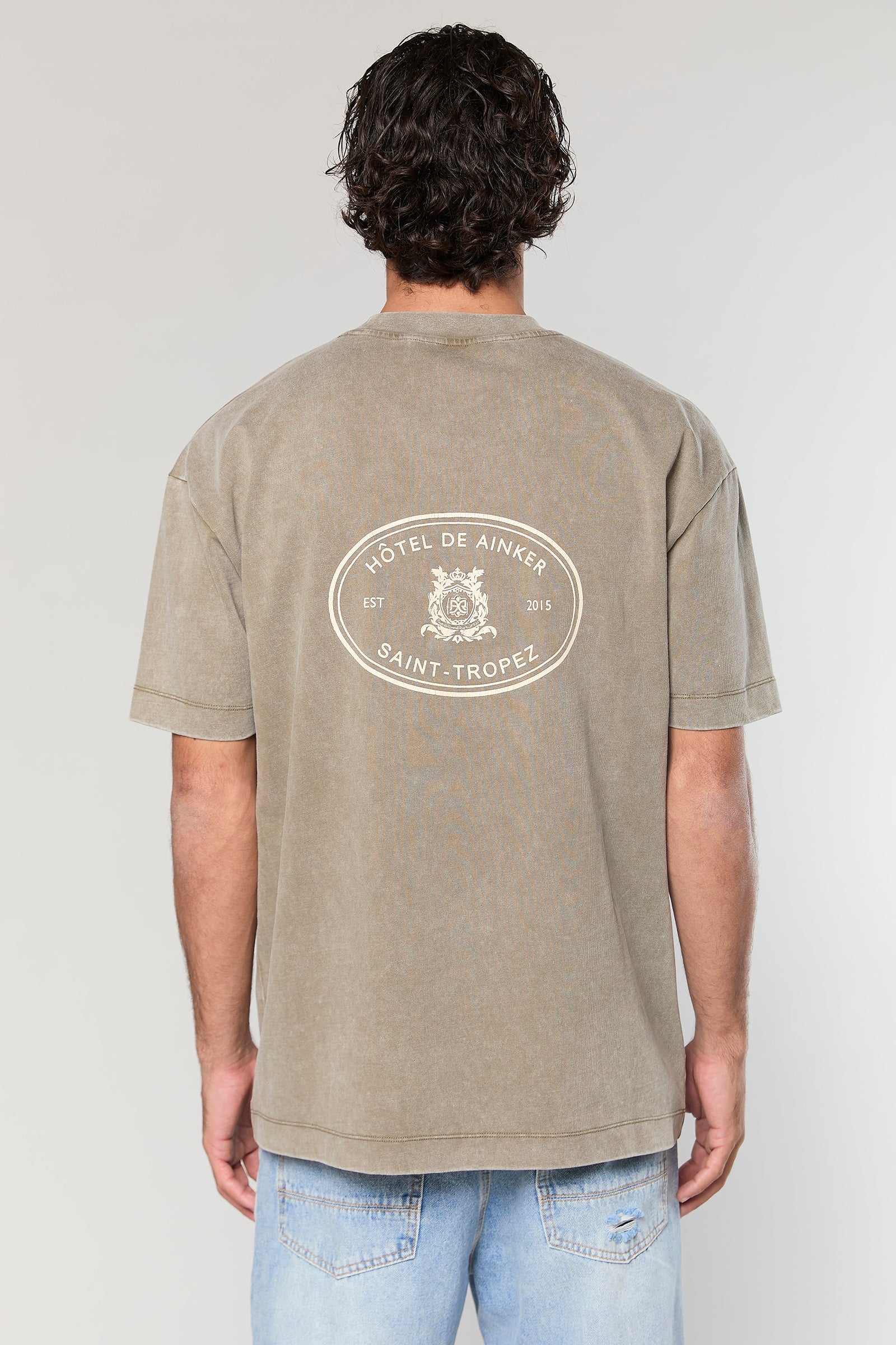 חולצה קצרה Cotton Wash 740 Mocha