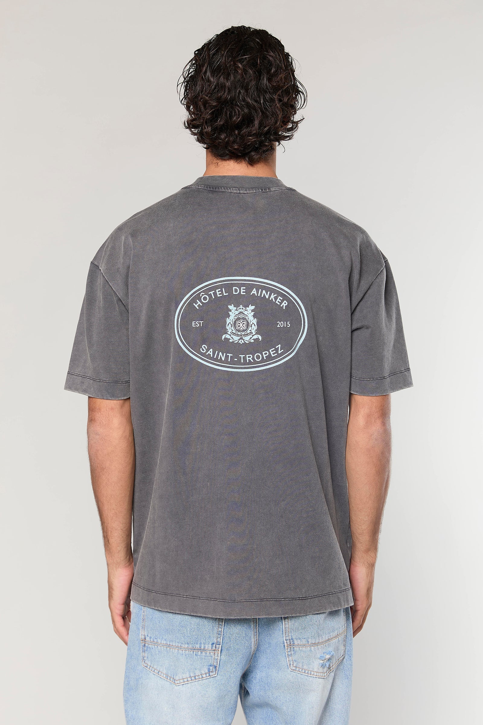 חולצה קצרה Cotton Wash 740 D.Gray