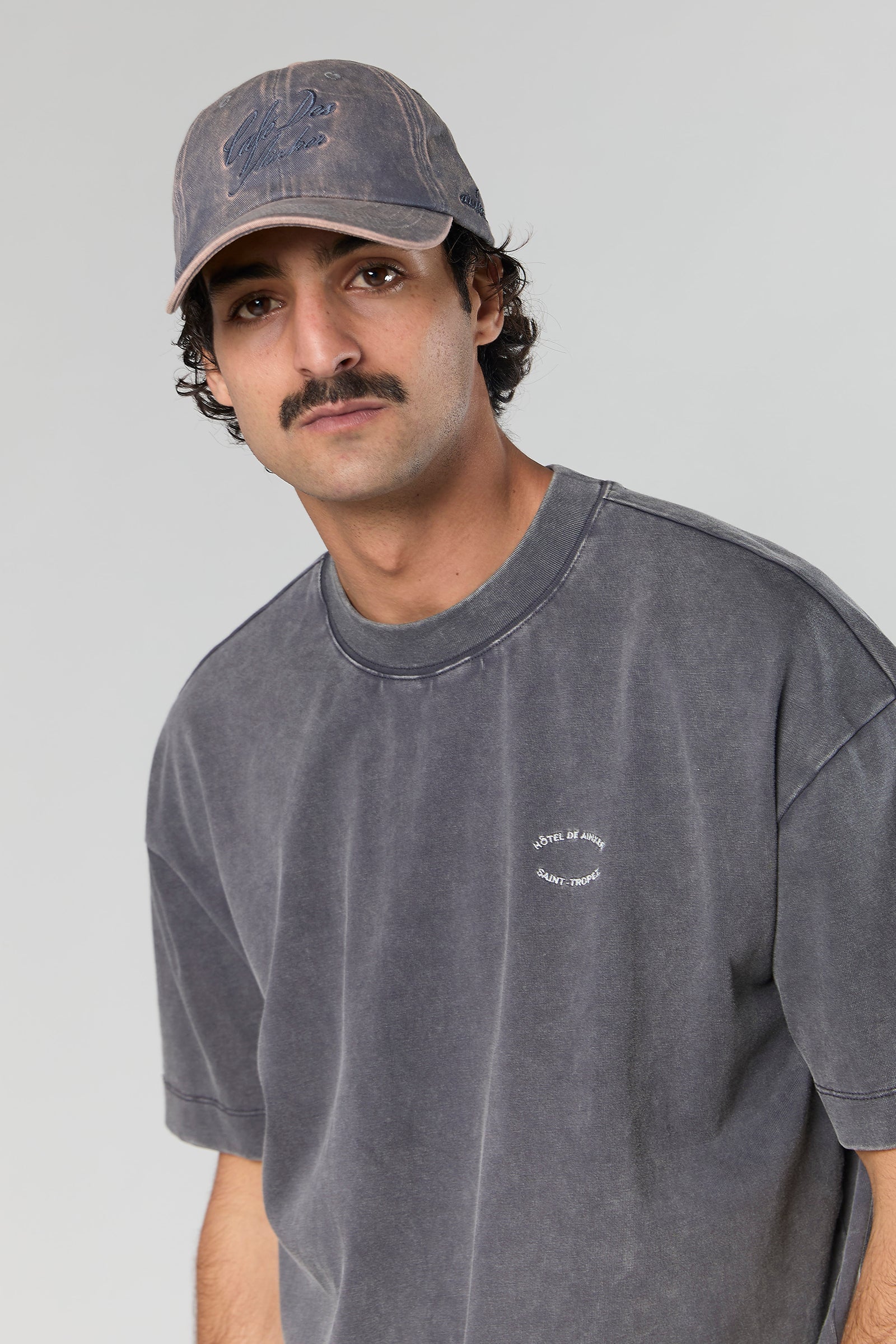 חולצה קצרה Cotton Wash 740 D.Gray