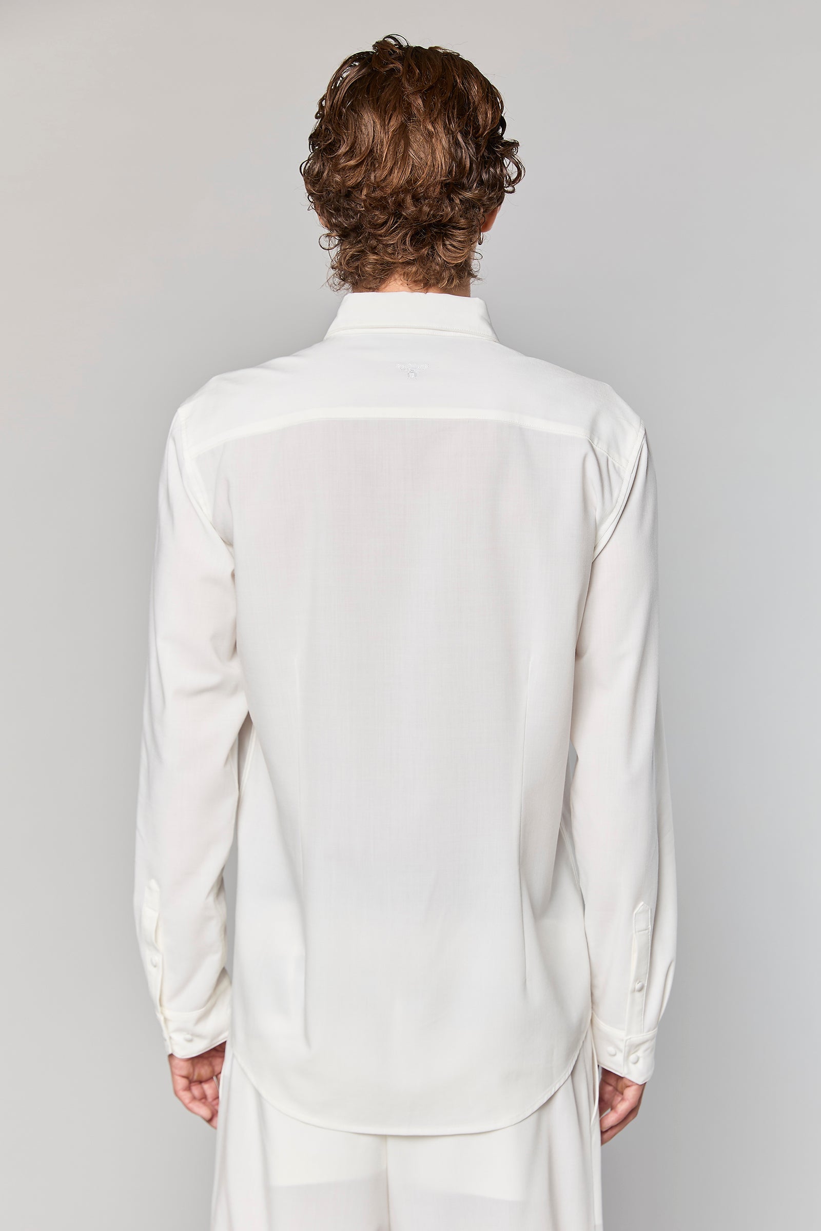 חולצה מכופתרת Wool Blend White 779 Button