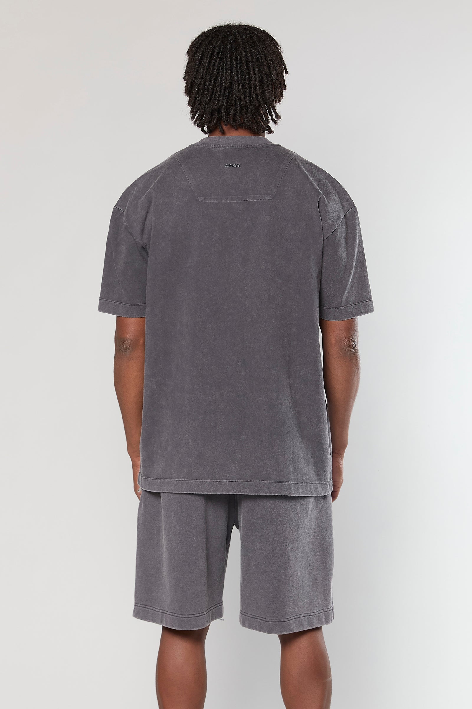 חולצה קצרה Cotton Wash 856 D.Gray