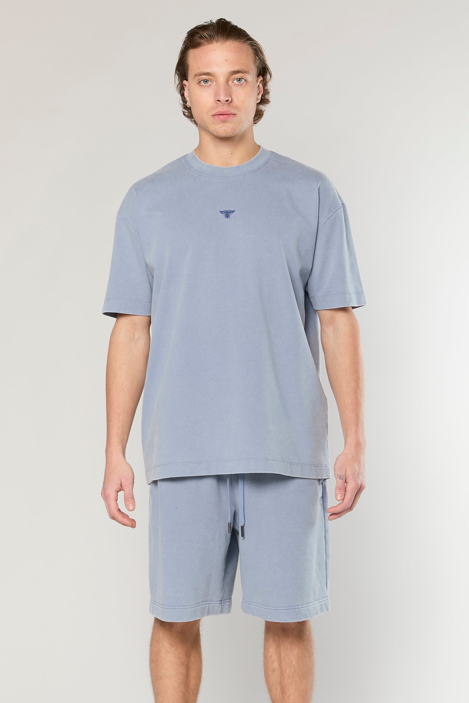 חולצה קצרה Cotton Wash 856 L.Blue