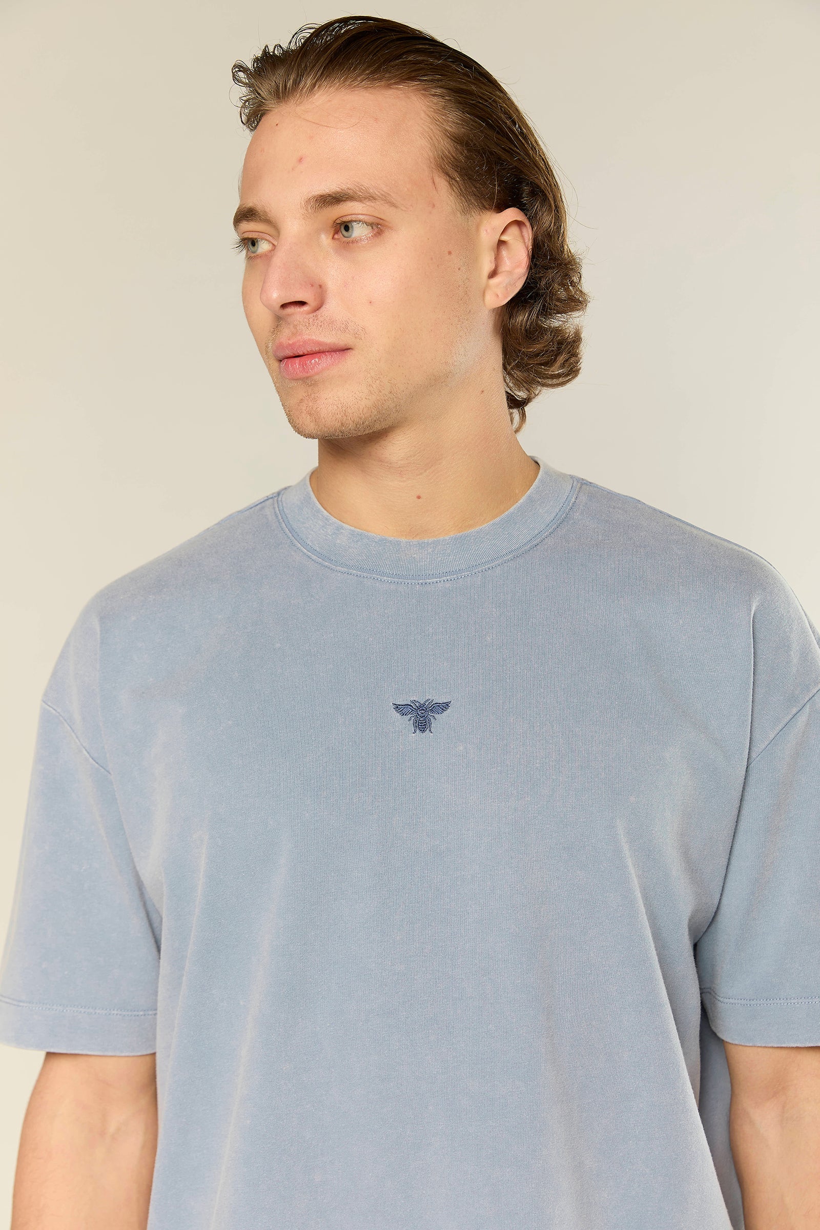 חולצה קצרה Cotton Wash 856 L.Blue