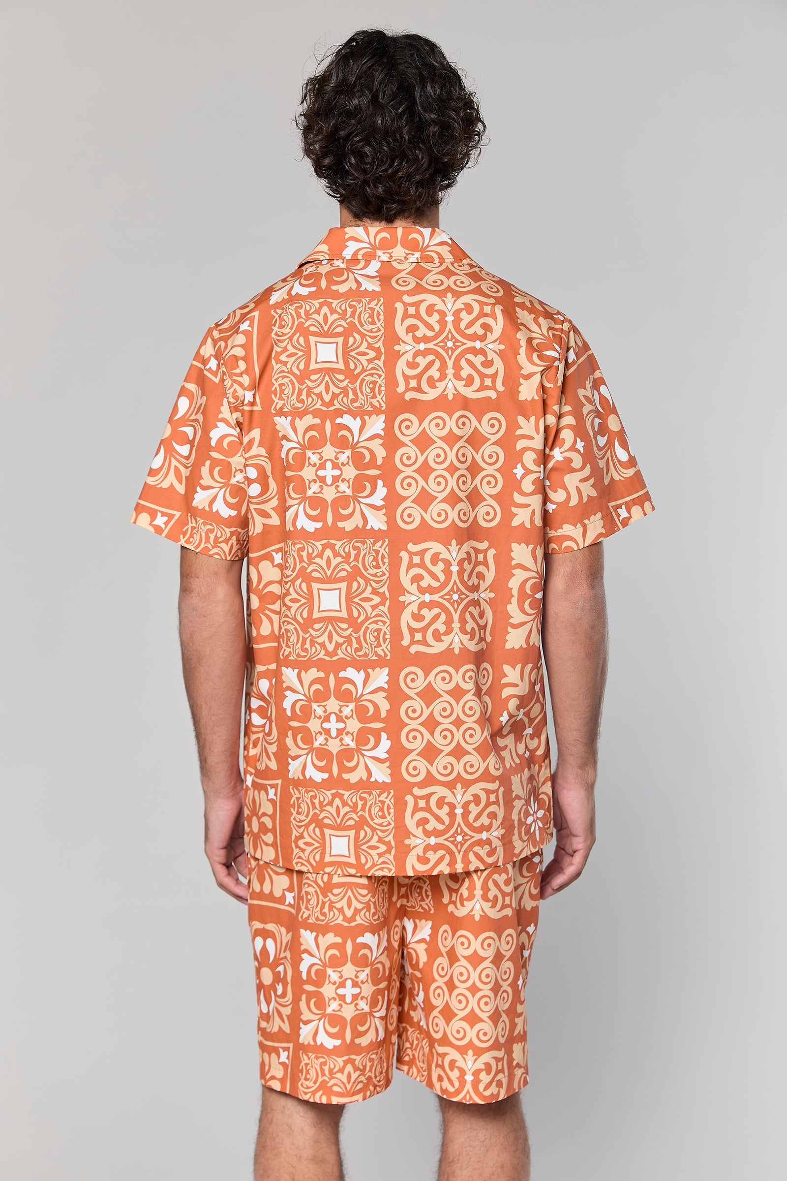 חולצה מכופתרת Cotton Poplin 840 Terracotta
