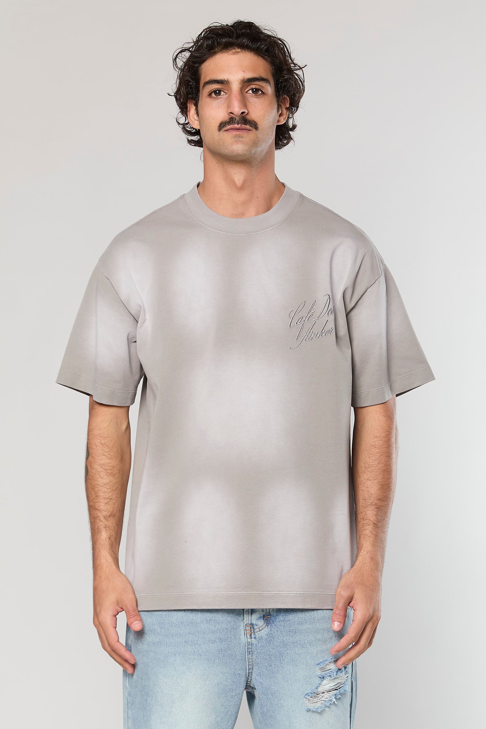 חולצה קצרה Cotton Wash 811 L.Gray