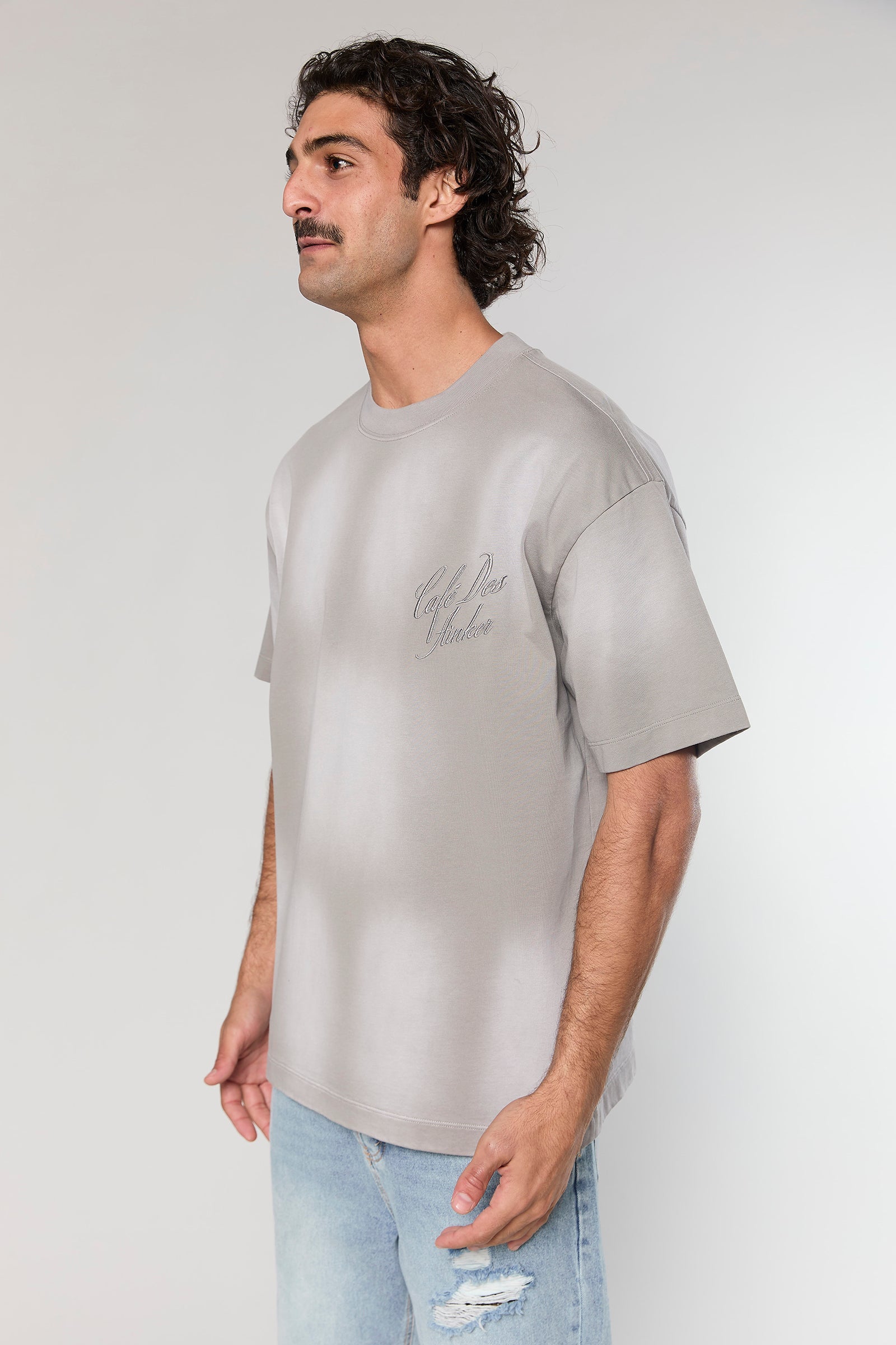 חולצה קצרה Cotton Wash 811 L.Gray