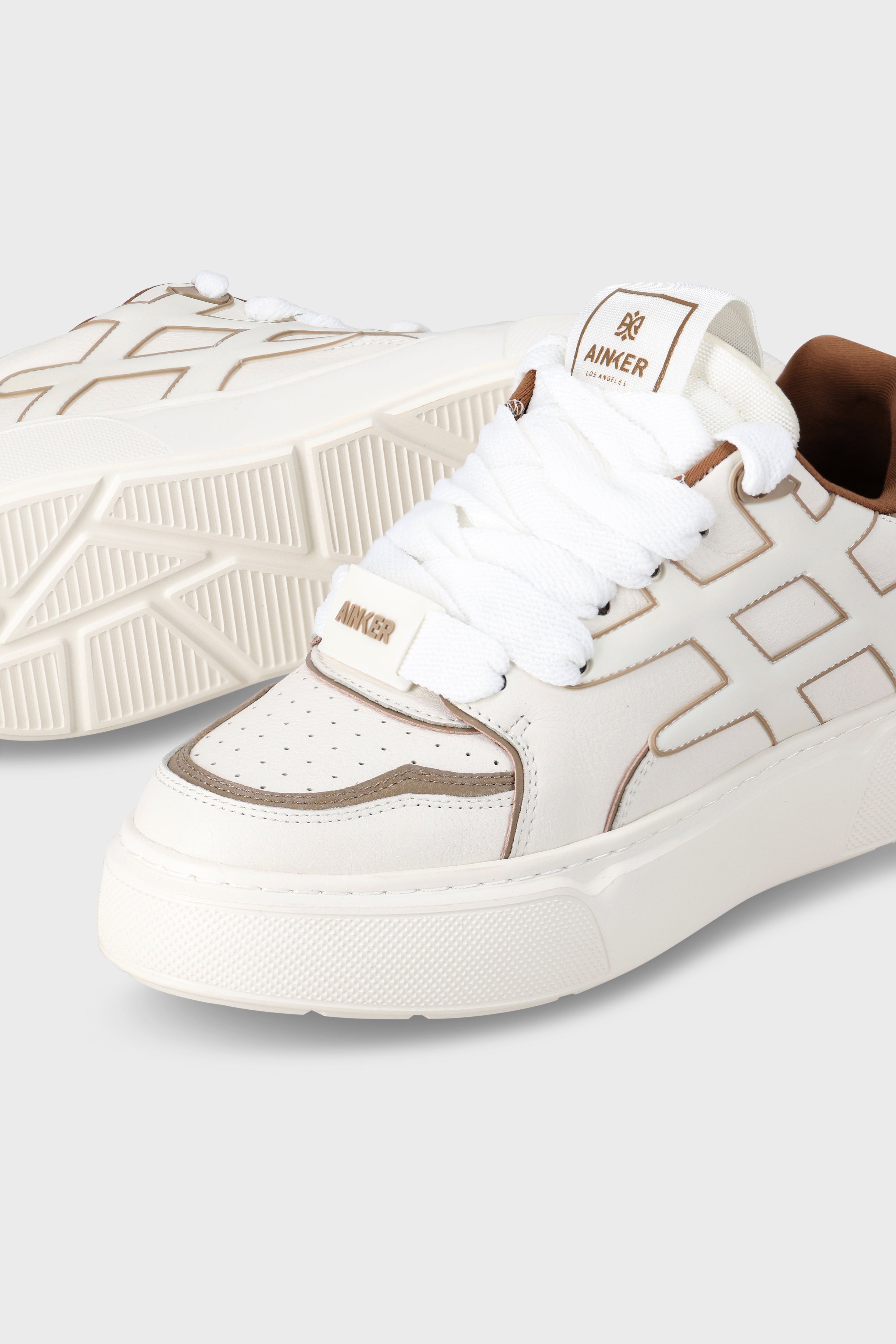סניקרס Backdoor Leather White Mocha