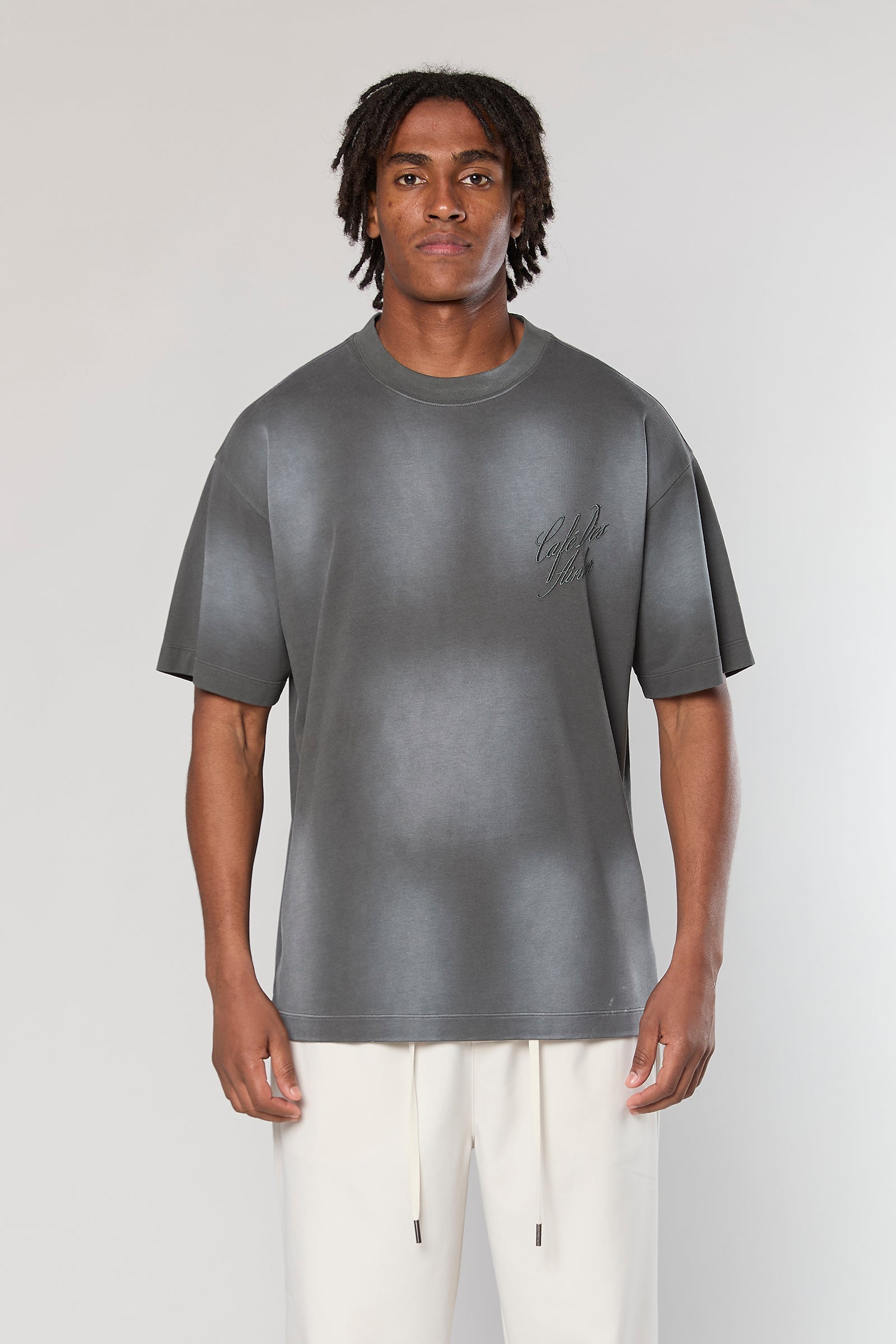 חולצה קצרה Cotton Wash 811 D.Gray