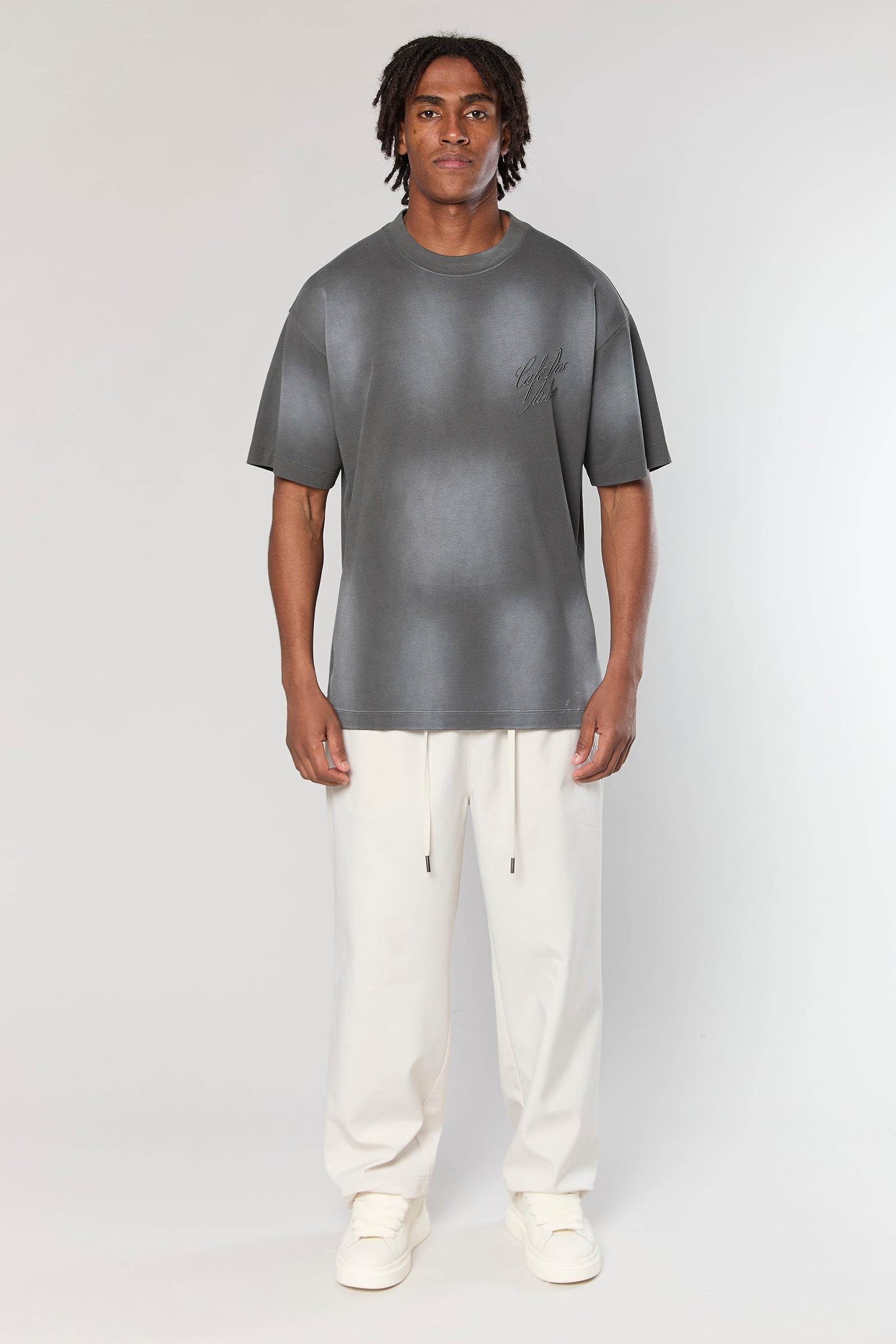 חולצה קצרה Cotton Wash 811 D.Gray