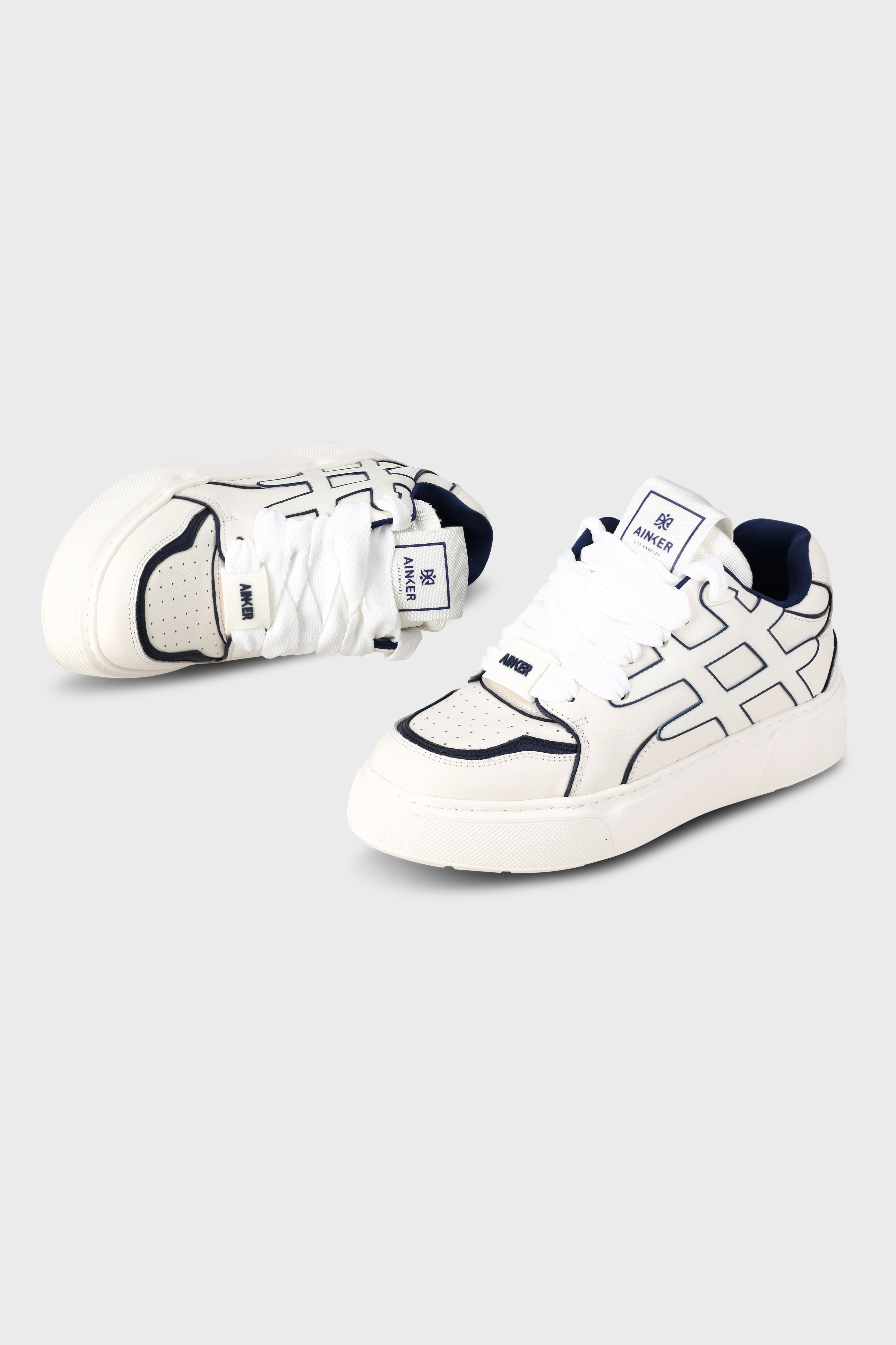 סניקרס Backdoor Leather White Blue