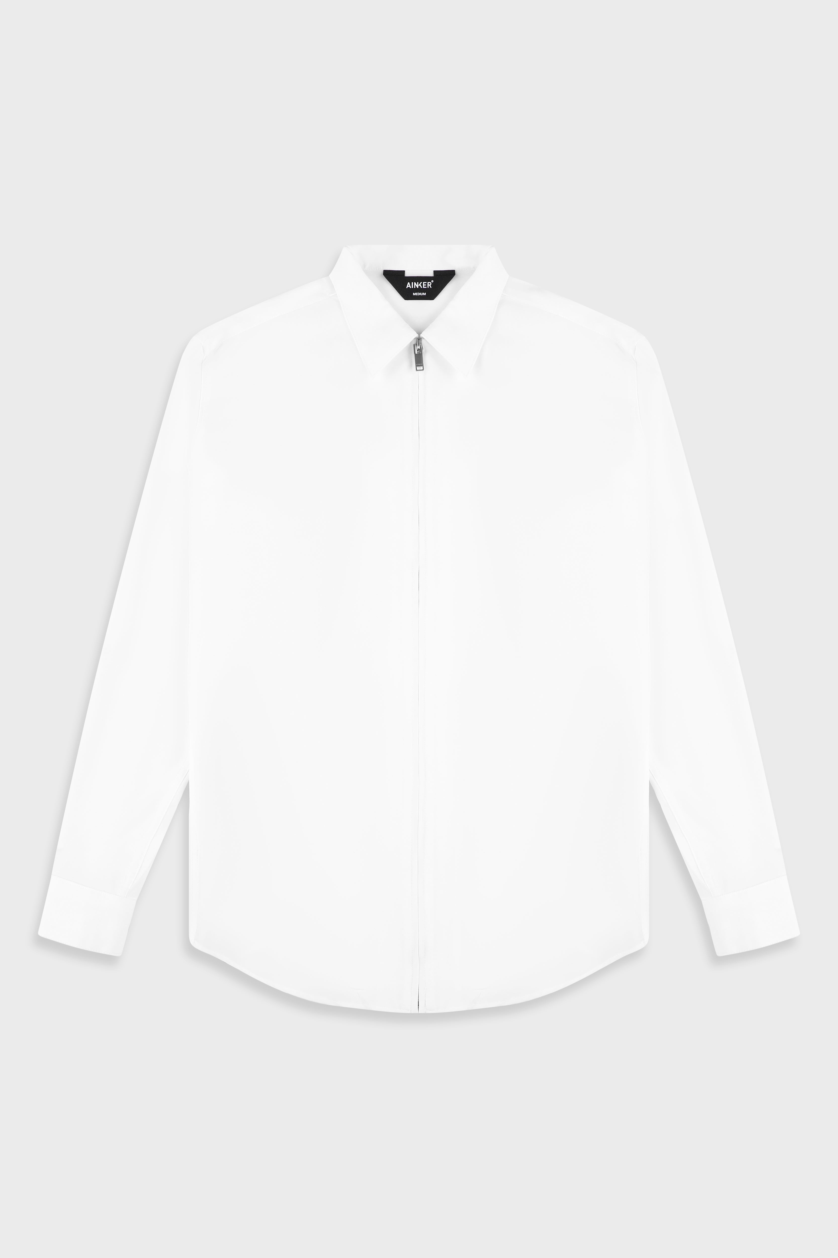 חולצה מכופתרת Wool Blend White 778 Zipper