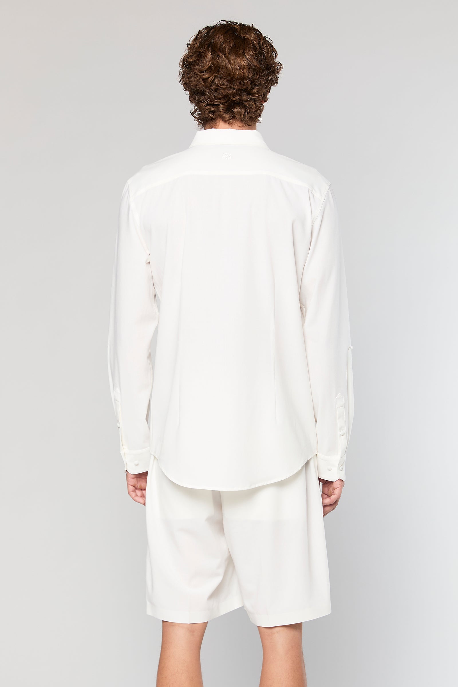 חולצה מכופתרת Wool Blend White 778 Zipper