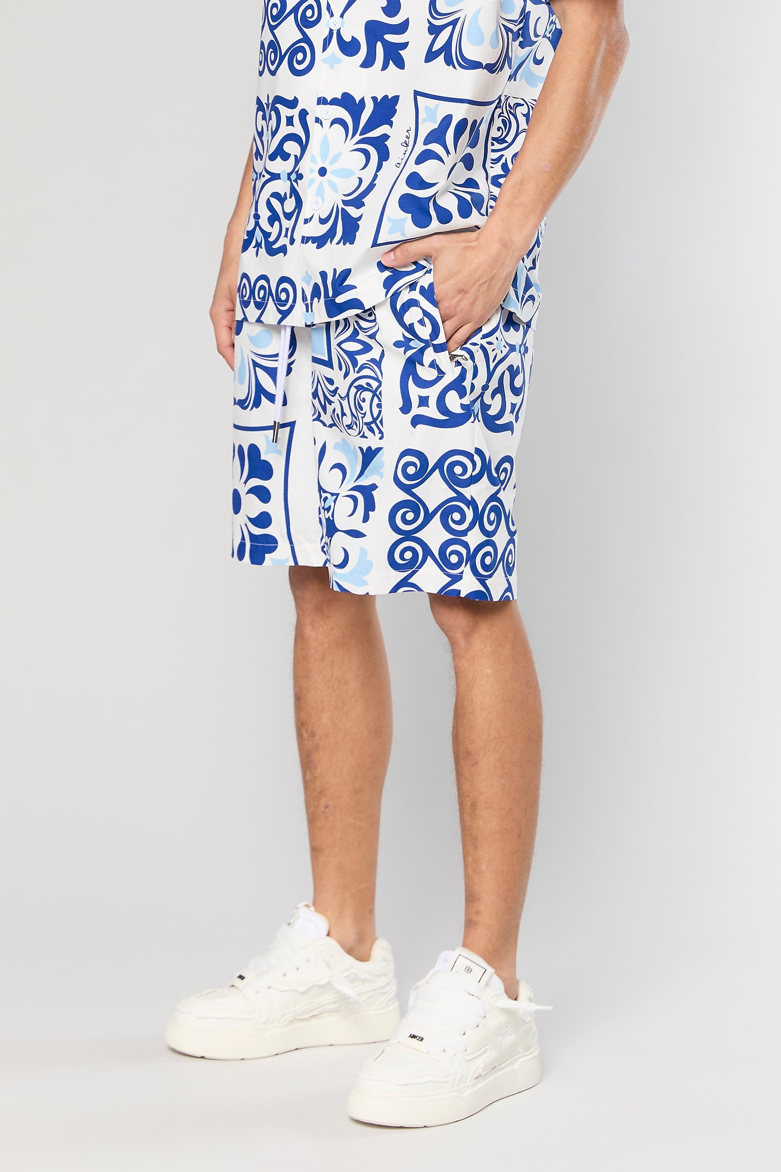 מכנס קצר Cotton Poplin 840 Blue