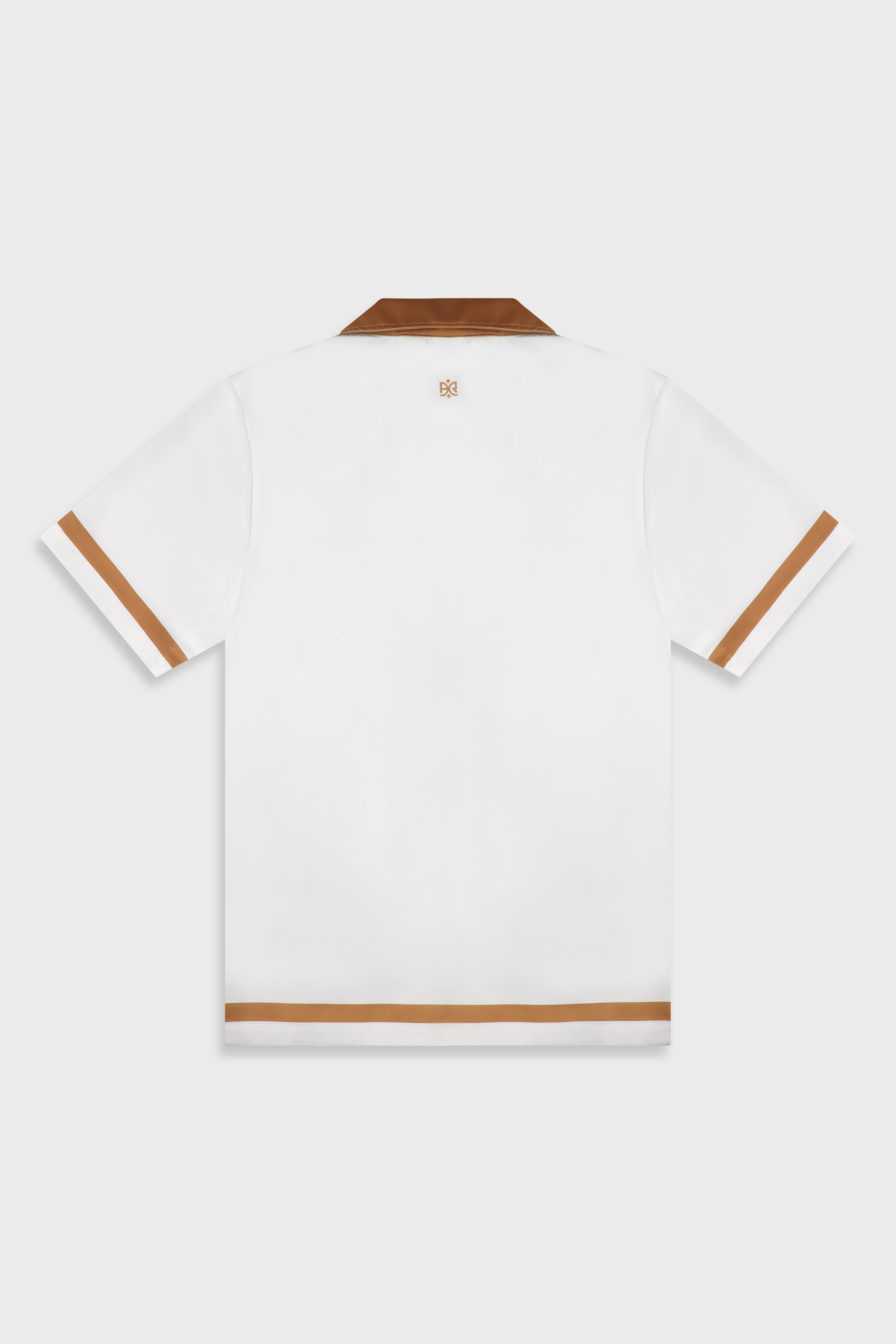 חולצה מכופתרת Satin 841 White Orange