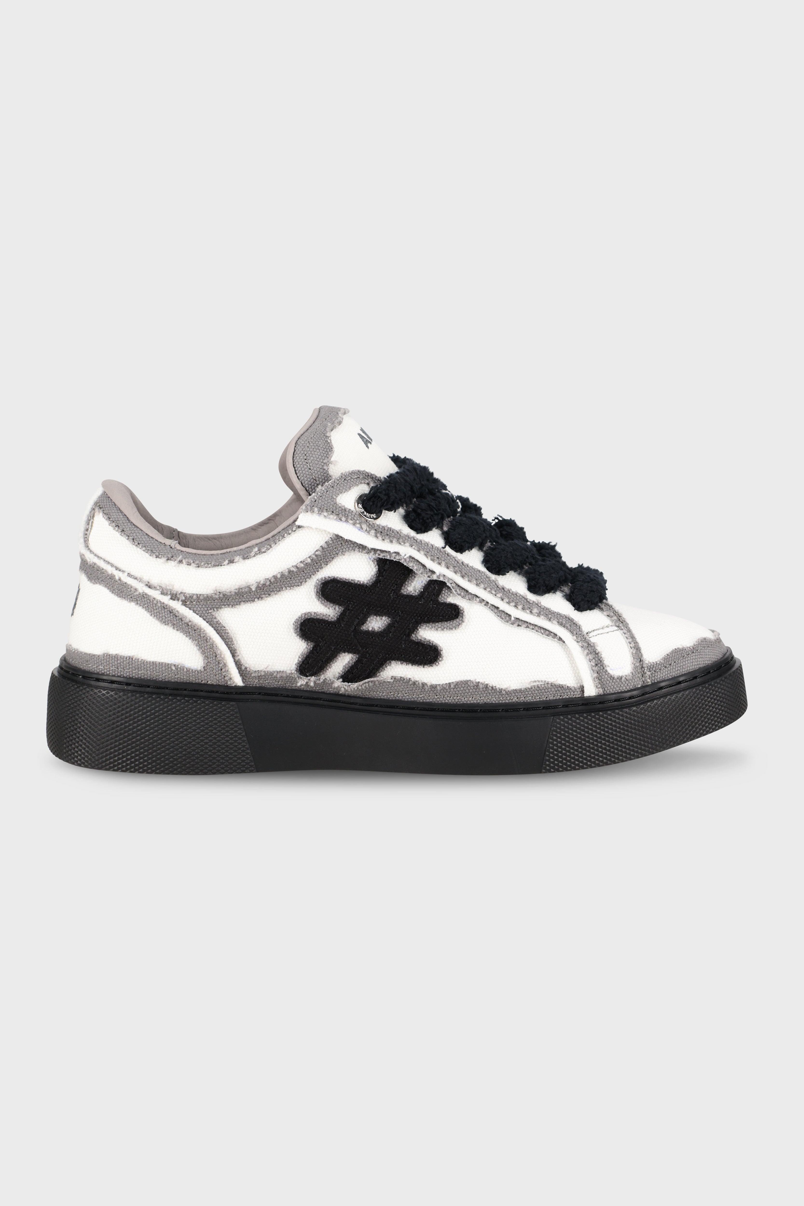 סניקרס Pivot White Black Canvas