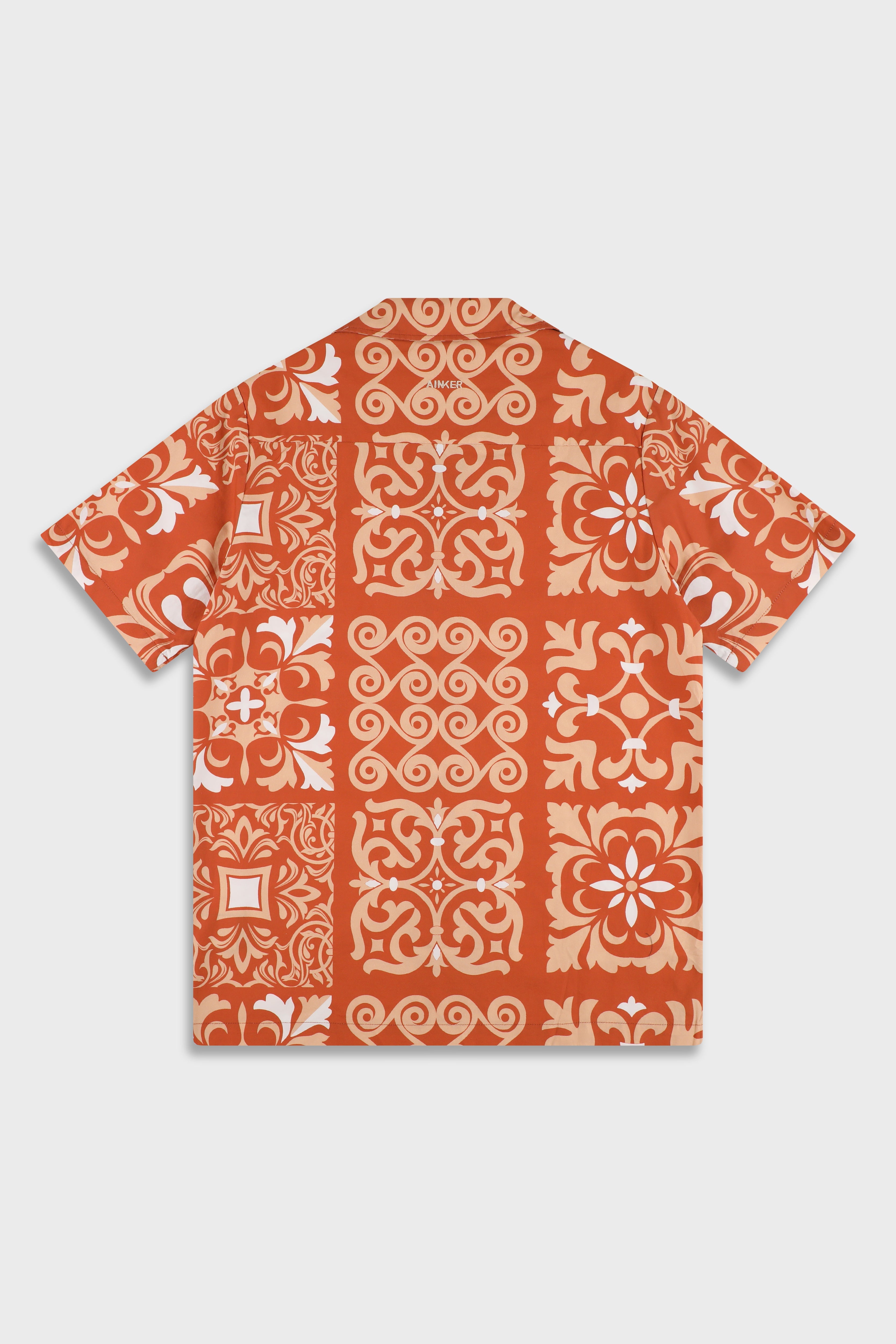 חולצה מכופתרת Cotton Poplin 840 Terracotta