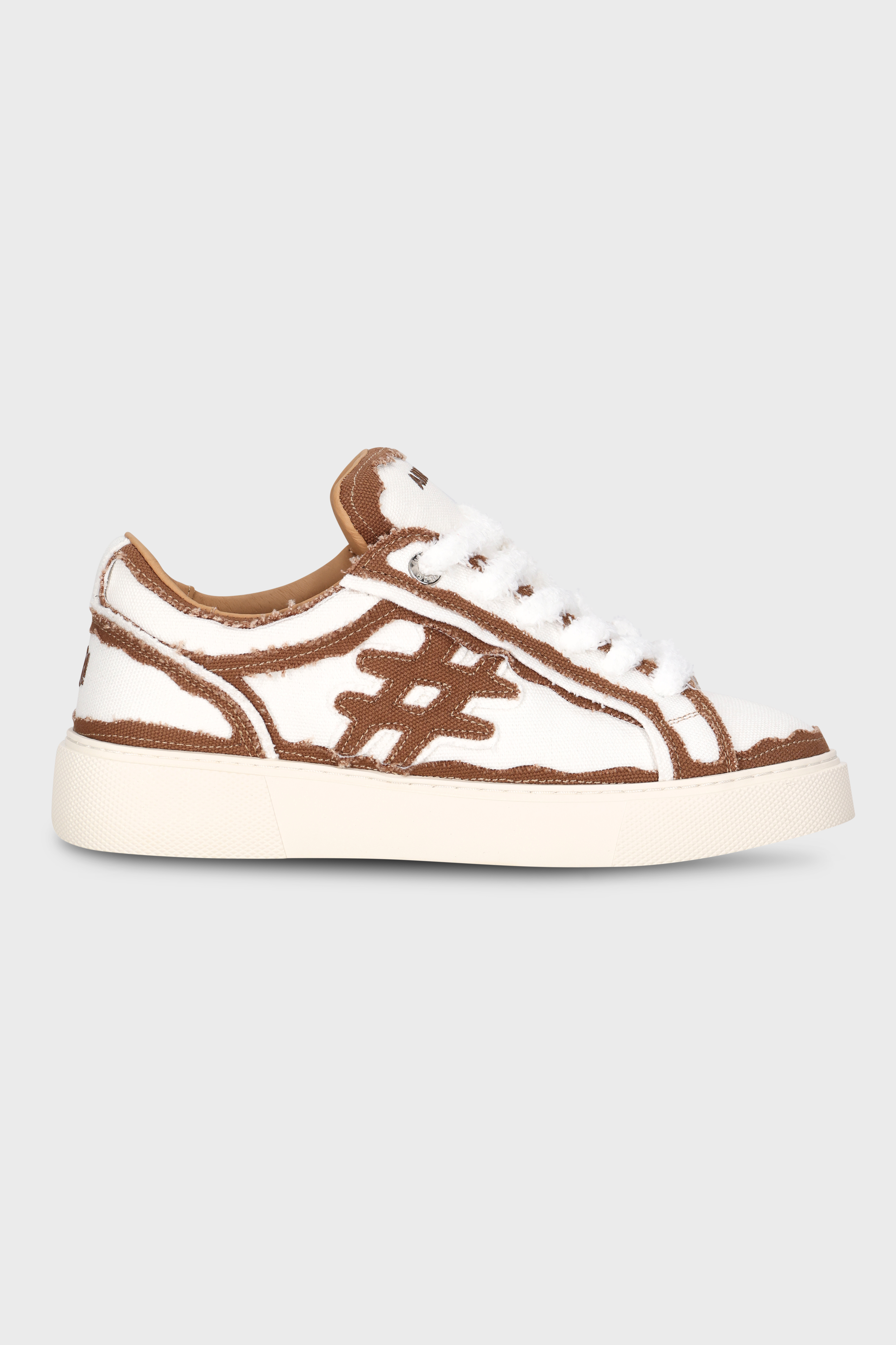 סניקרס Pivot White Brown Canvas