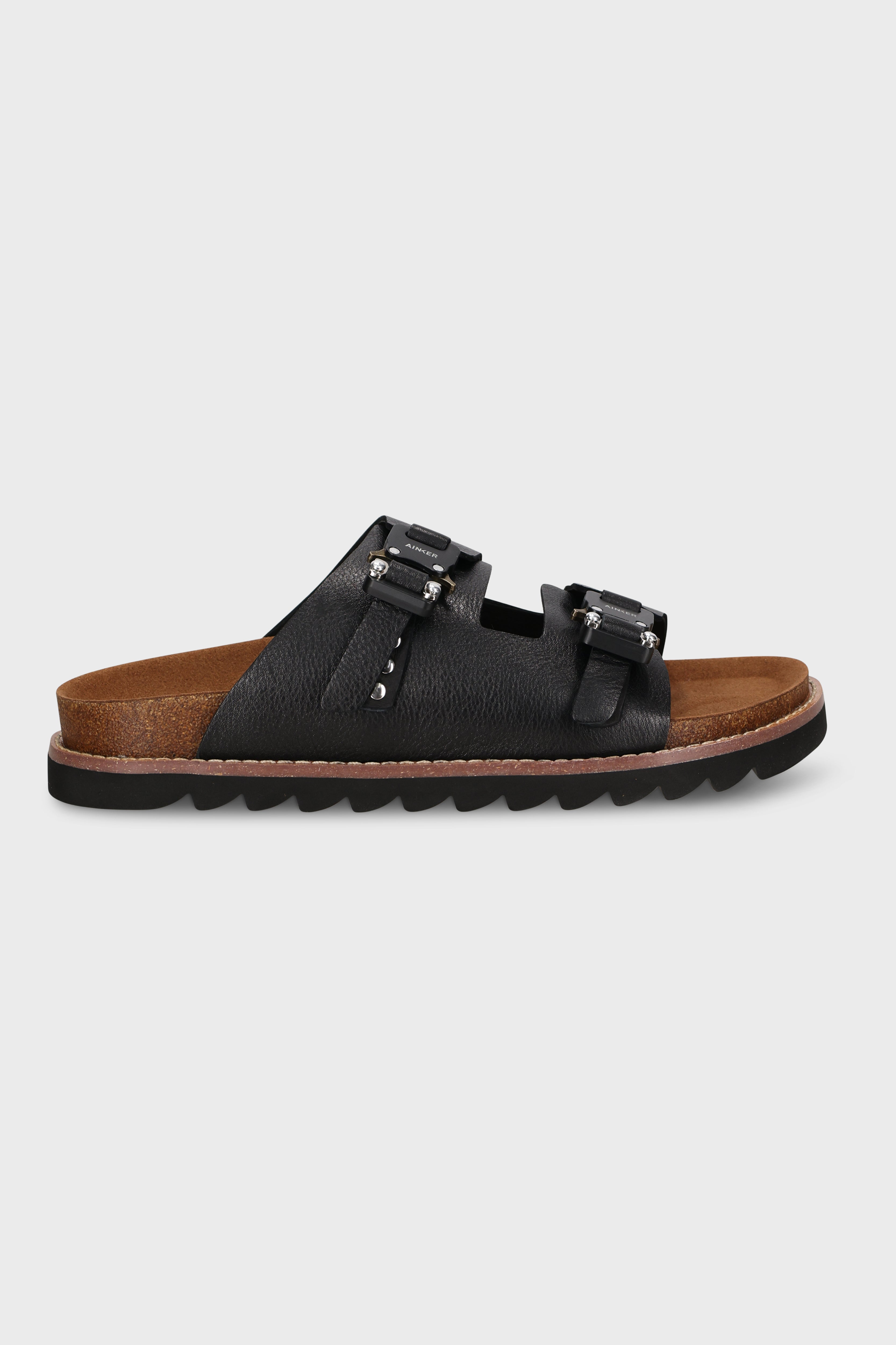 נעליים Swish Buckle Black Leather