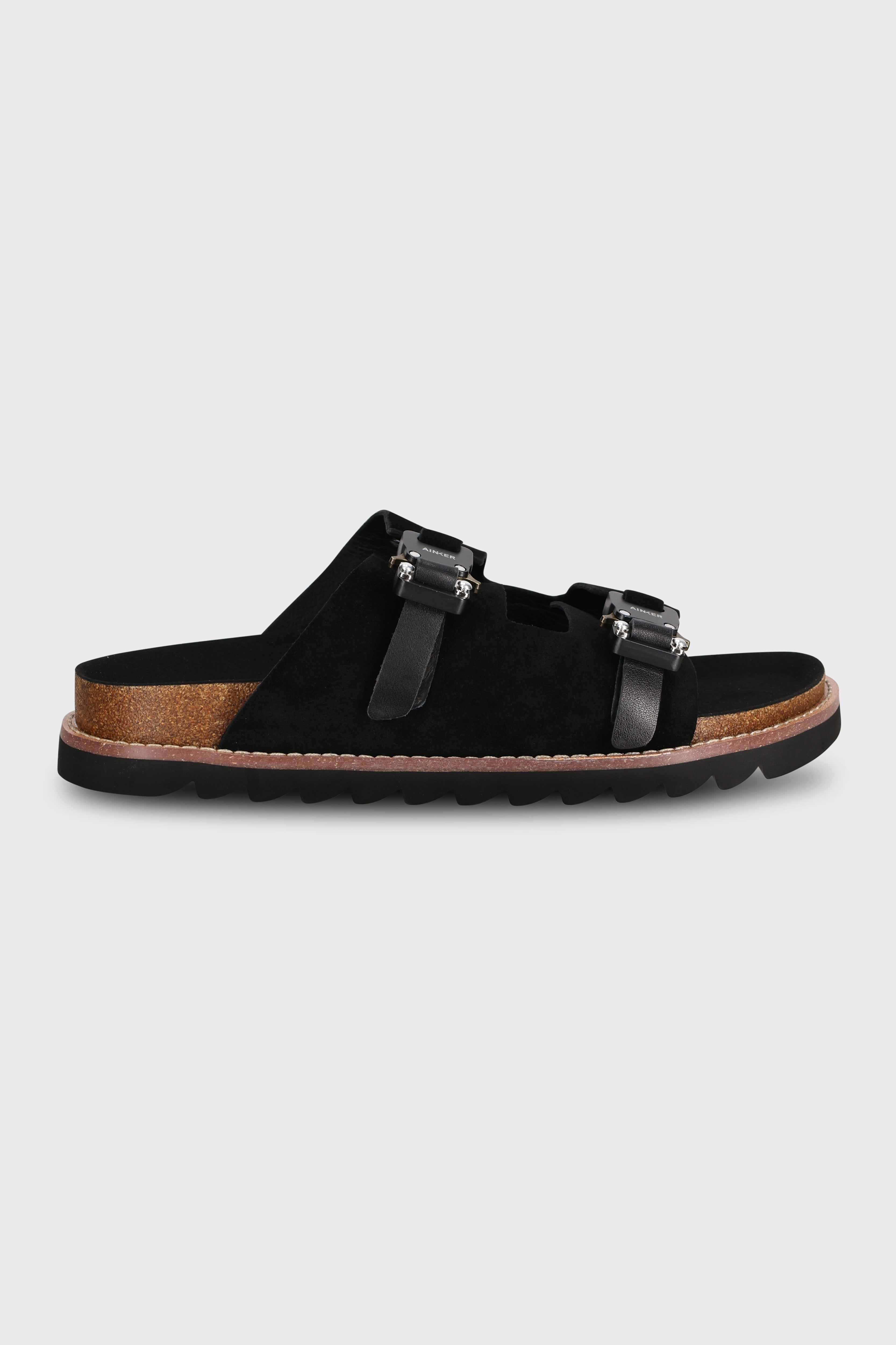 נעליים Swish Buckle Black Suede