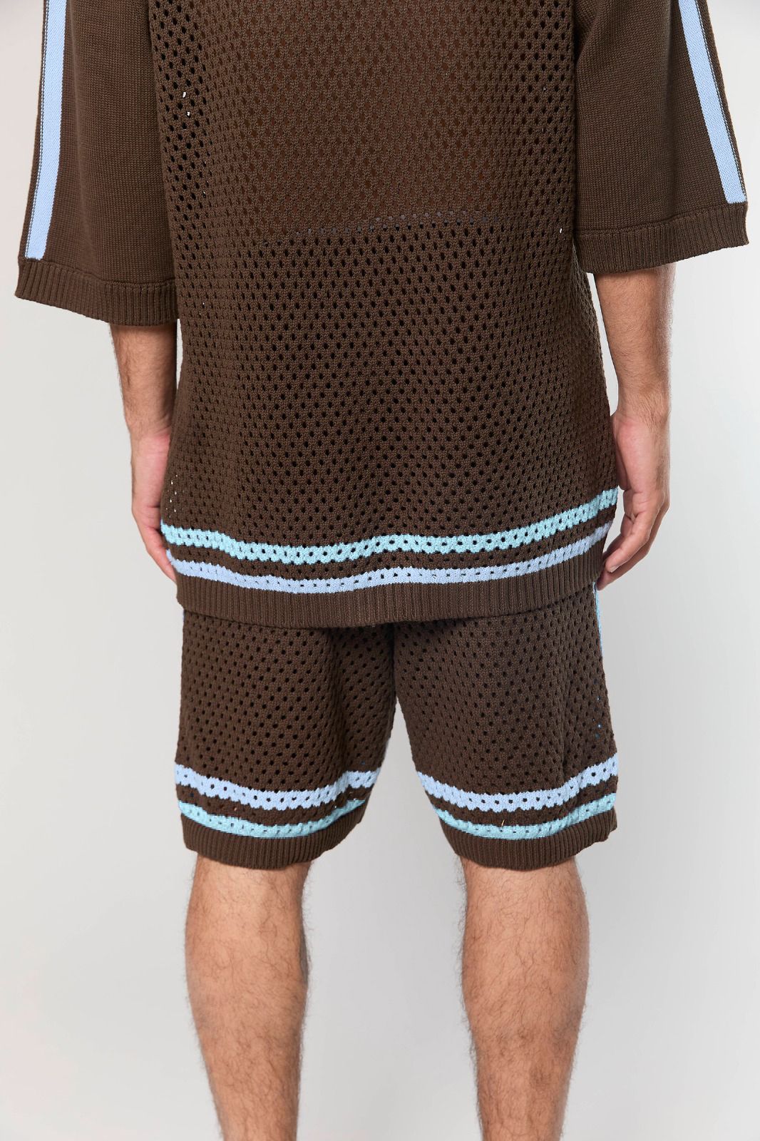 מכנס קצר Brown Mesh 804