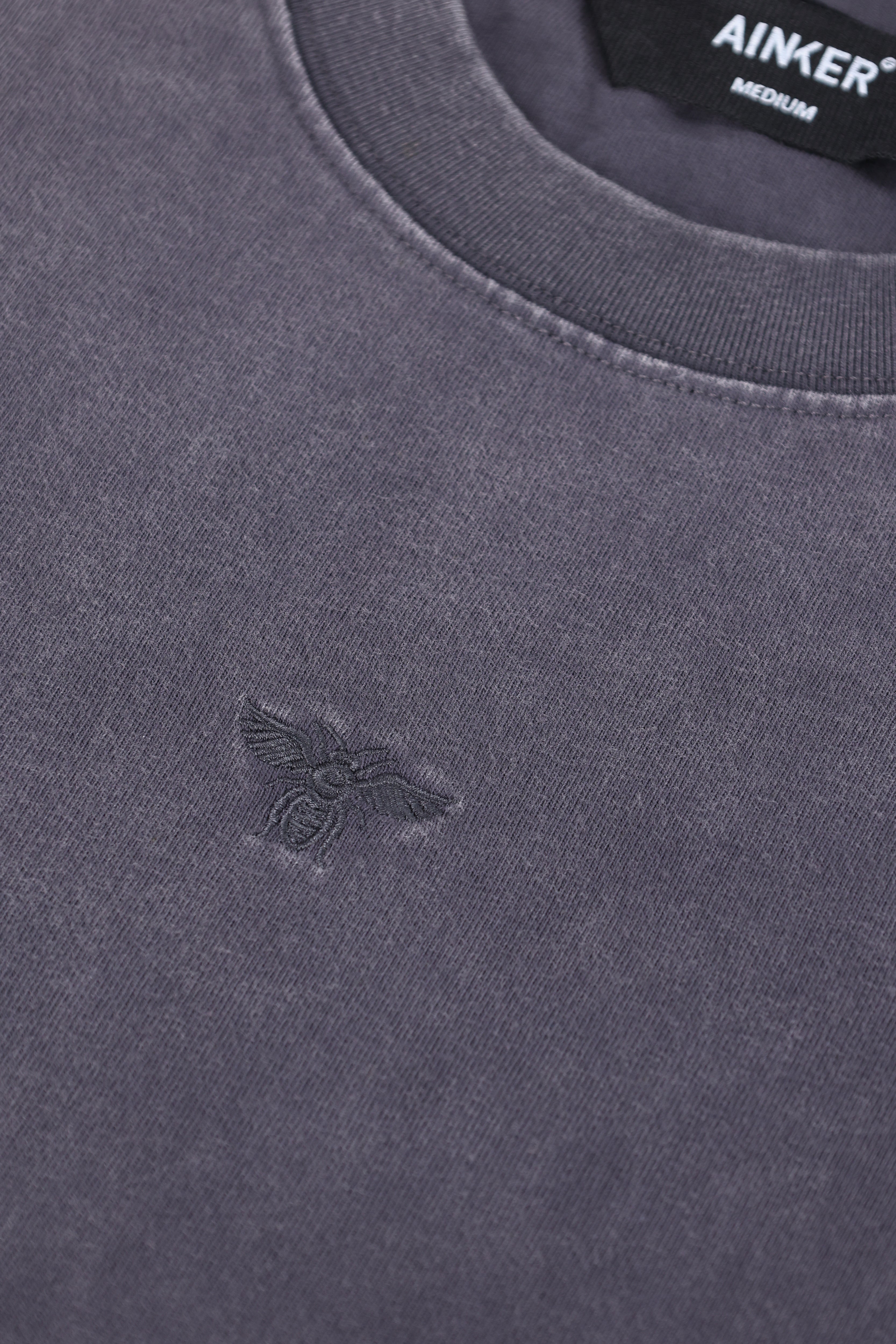 חולצה קצרה Cotton Wash 856 D.Gray