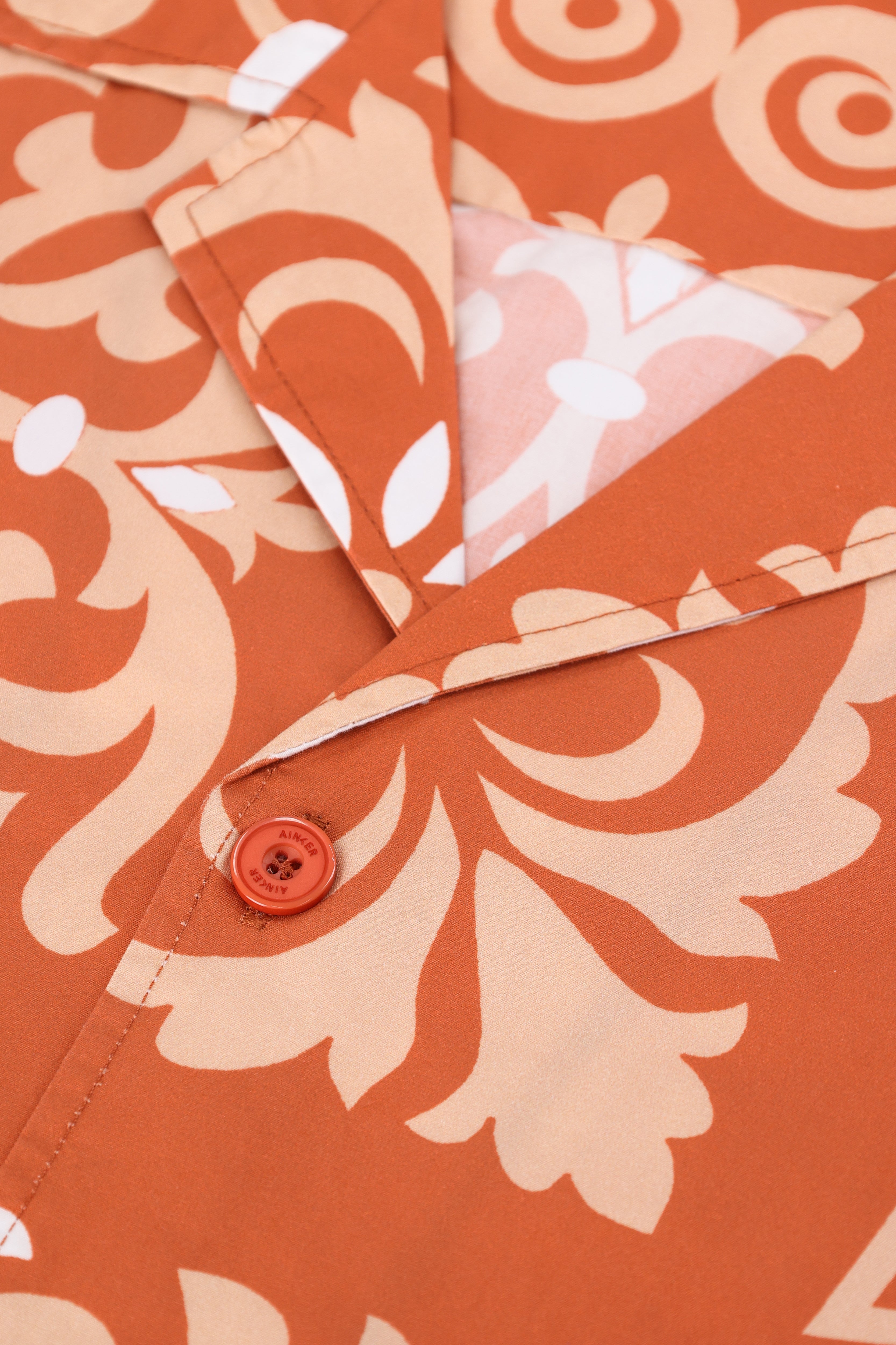 חולצה מכופתרת Cotton Poplin 840 Terracotta