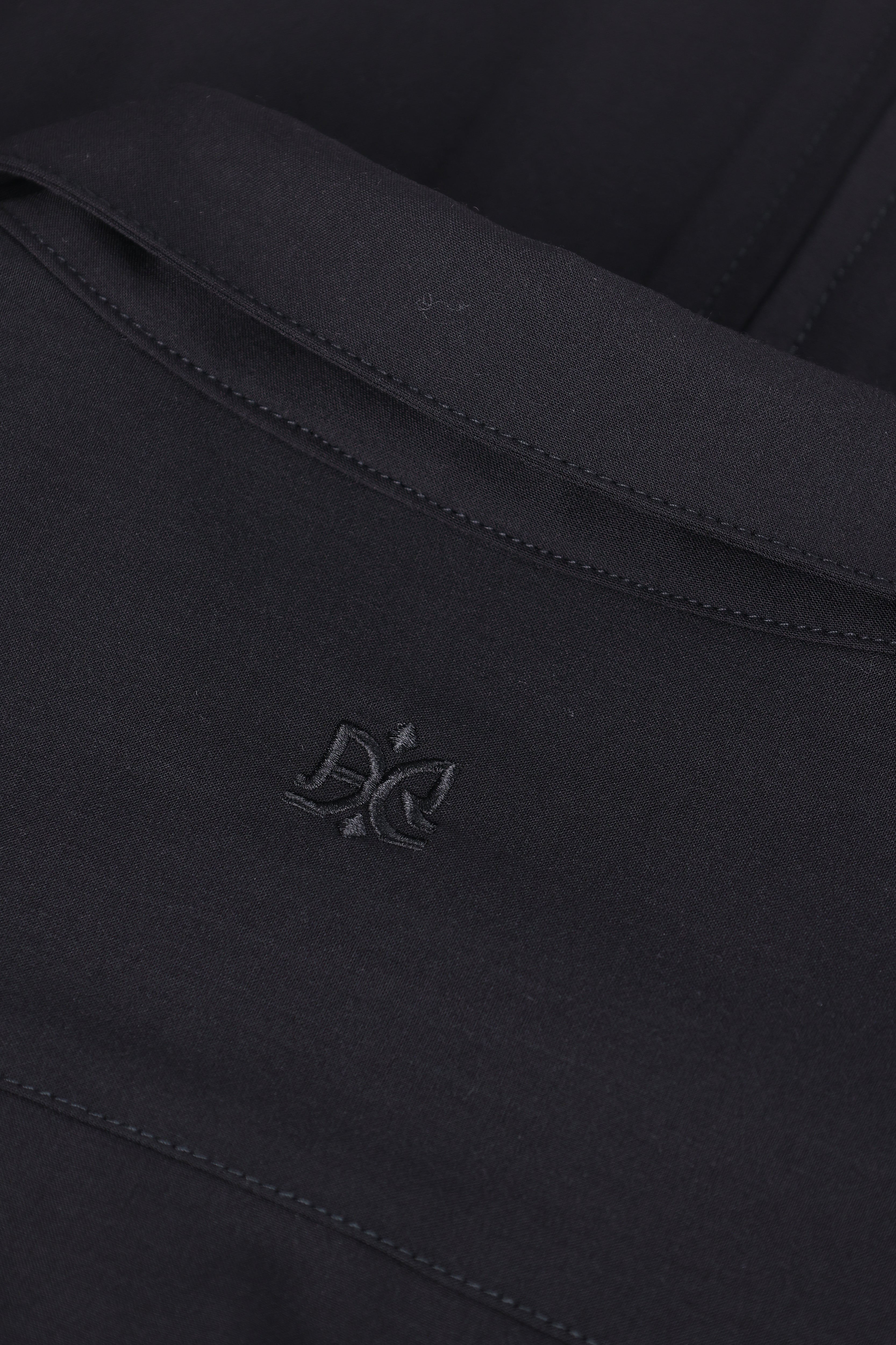 חולצה מכופתרת Wool Blend Black 778 Zipper
